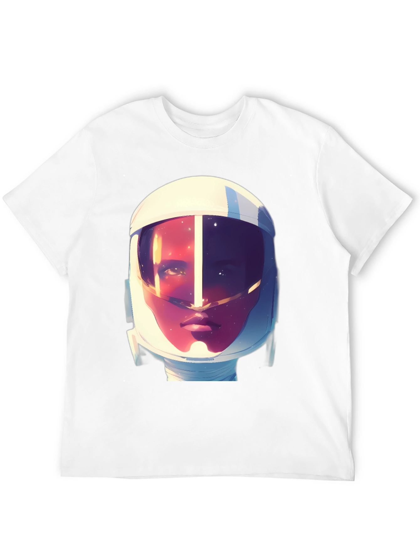 Astronaut Graphic Print Tee - Stylish Crew Neck T-Shirt