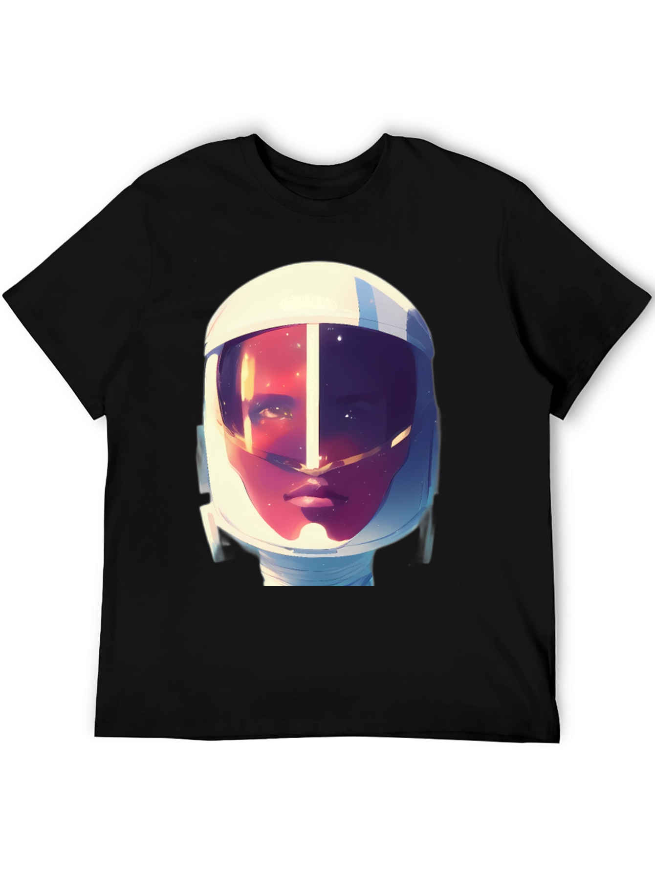 Astronaut Graphic Print Tee - Stylish Crew Neck T-Shirt