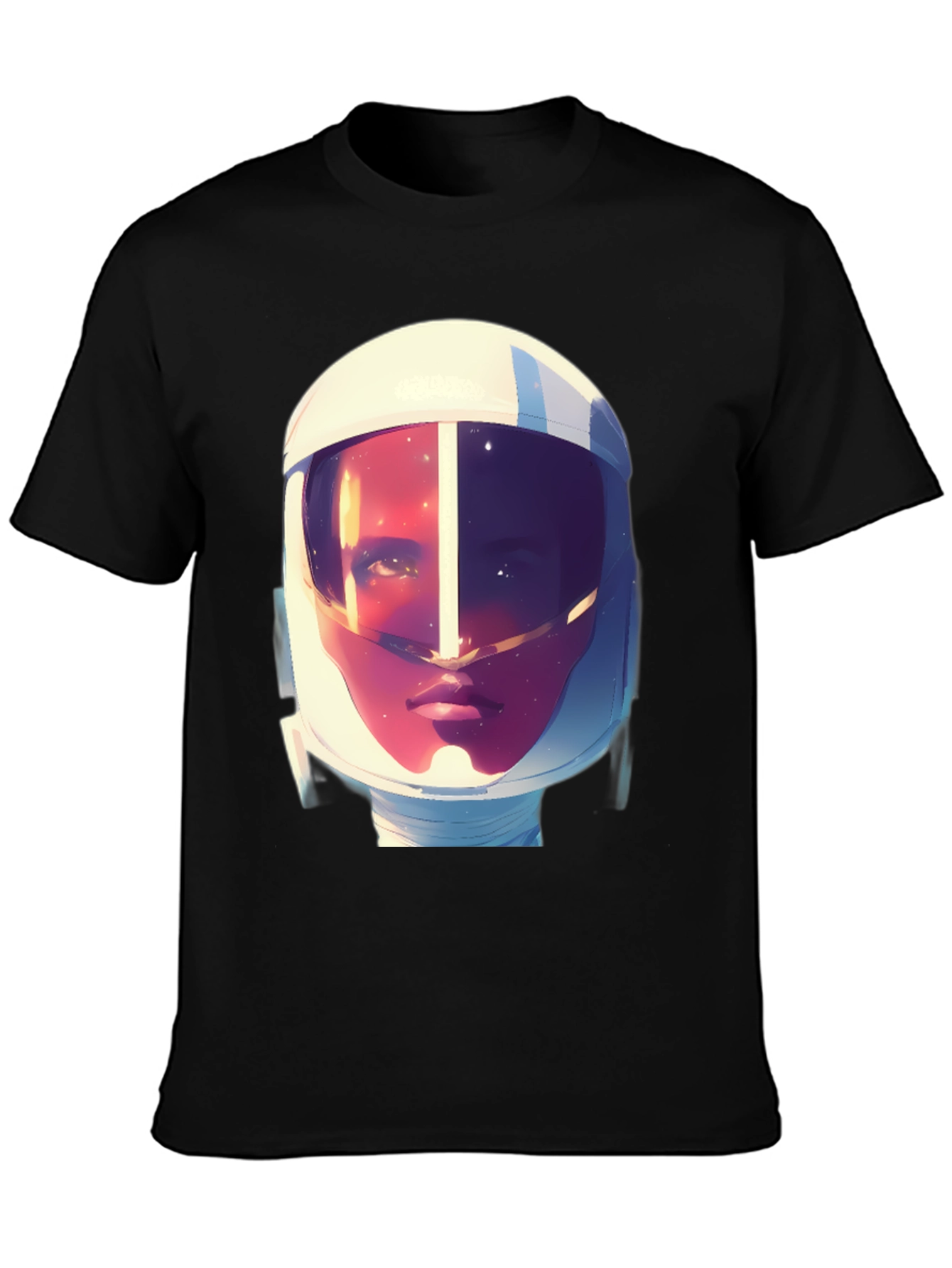 Astronaut Graphic Print Tee - Stylish Crew Neck T-Shirt