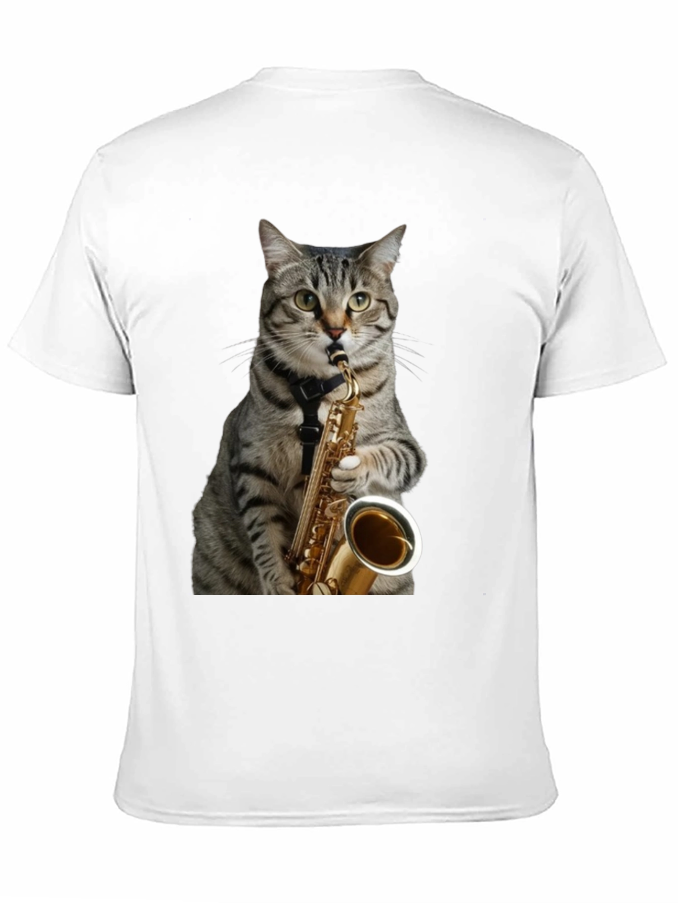Cat Saxophone Player Graphic Tee