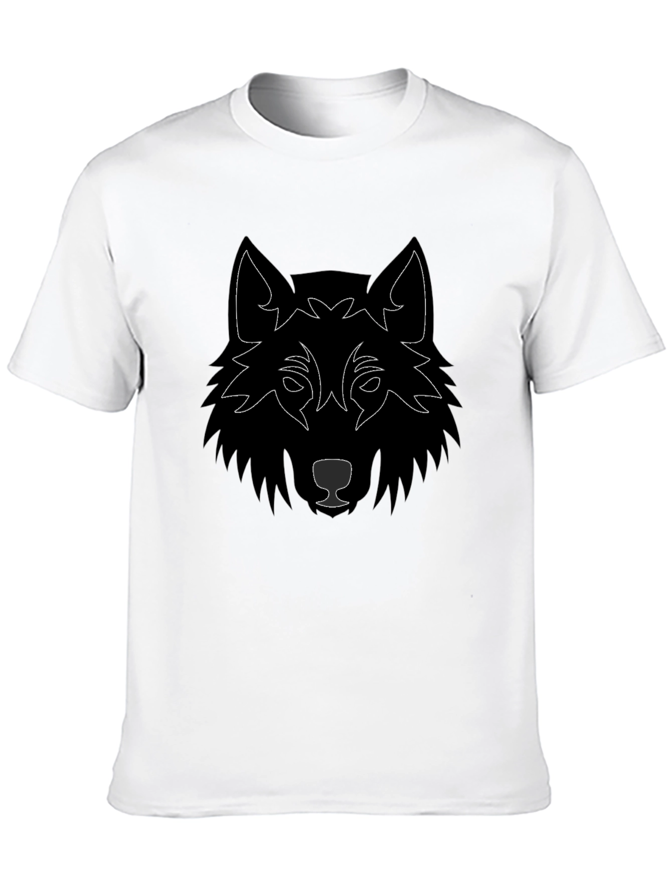Wolf Graphic Tee - Black Cotton Blend