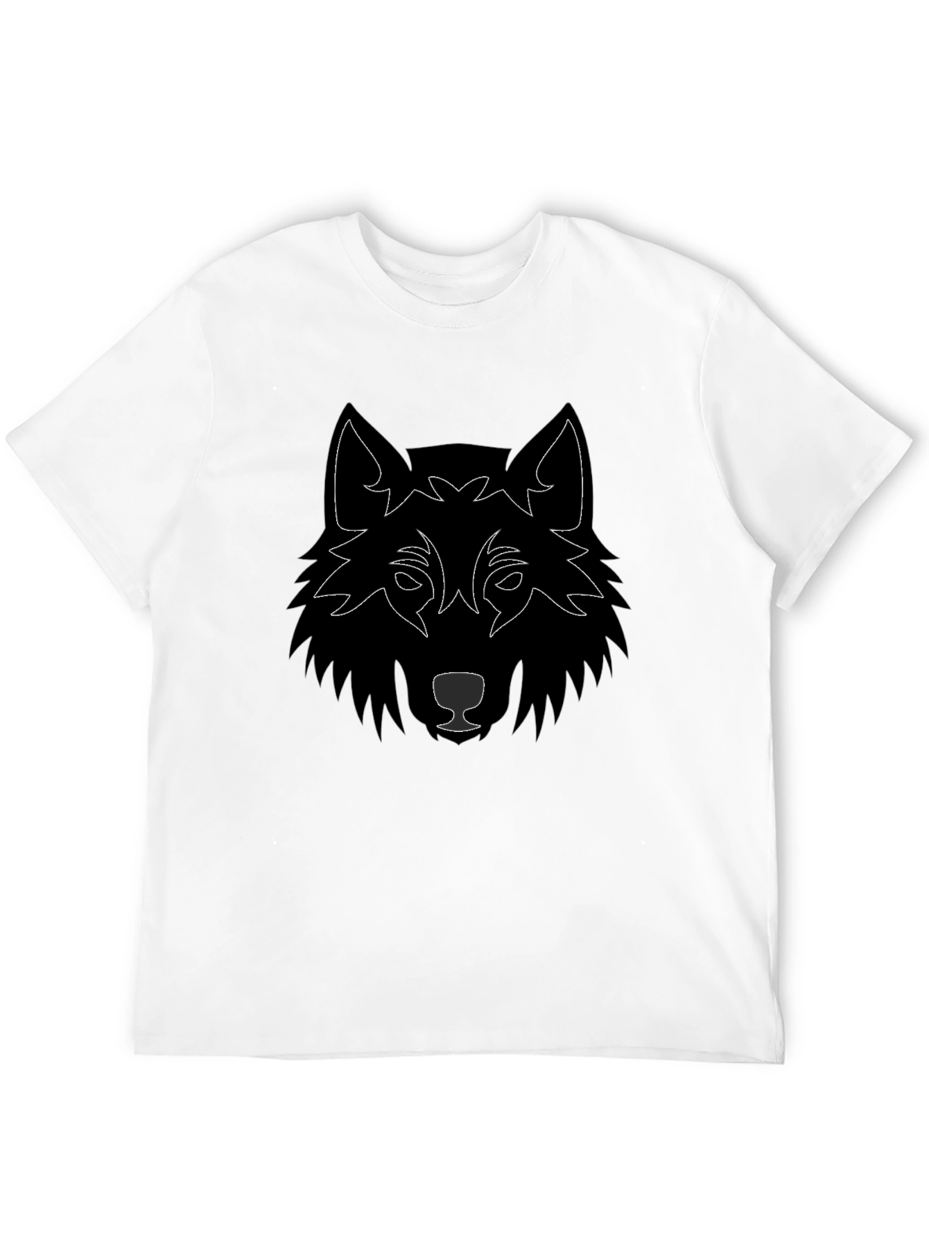 Wolf Graphic Tee - Black Cotton Blend