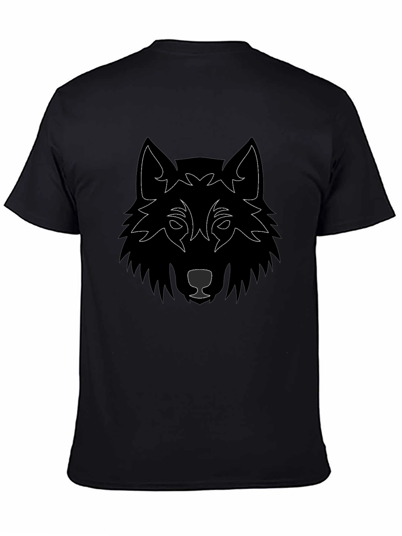 Wolf Graphic Tee - Black Cotton Blend