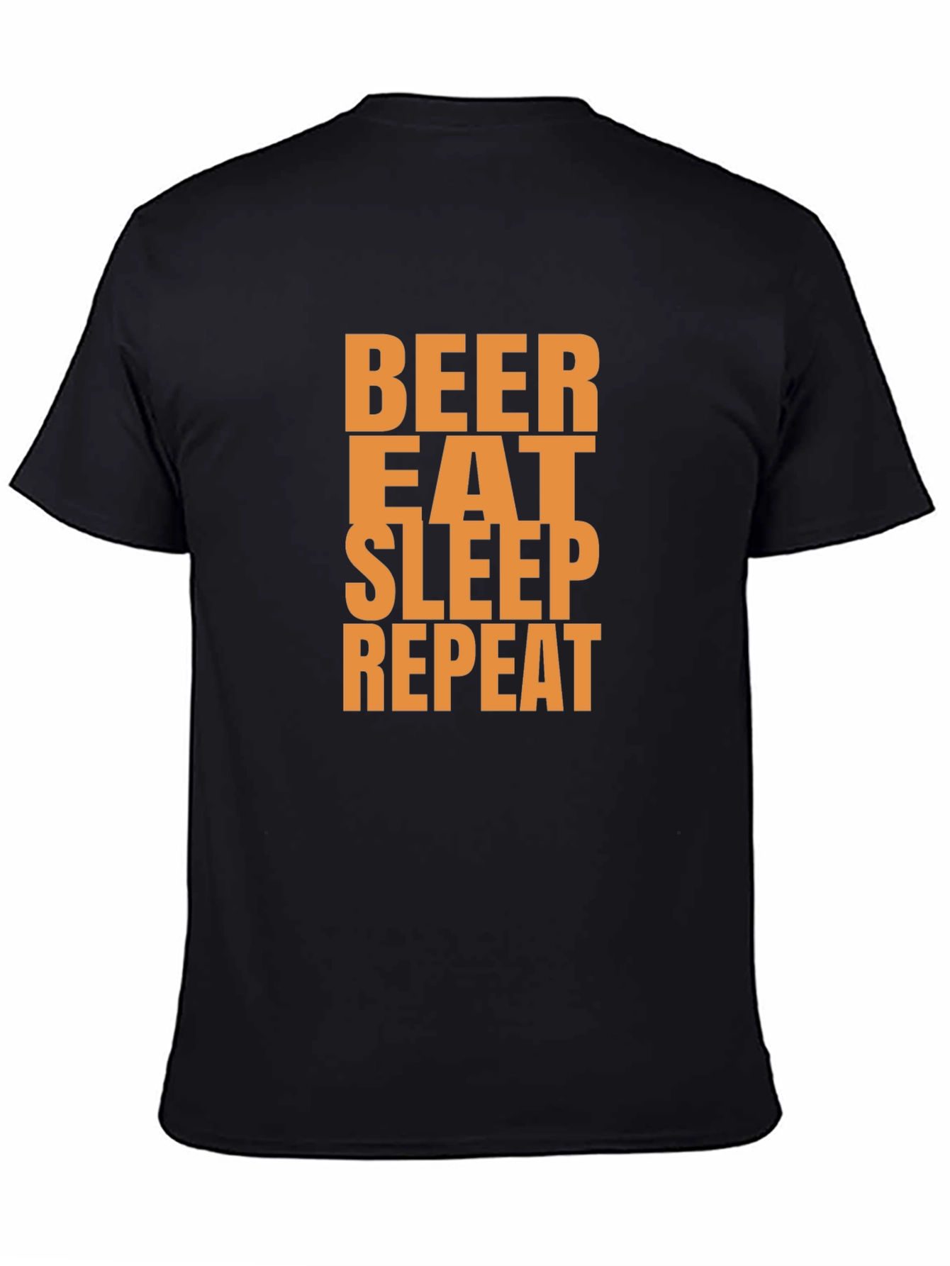 Beer Eat Sleep Repeat Graphic Tee - Black