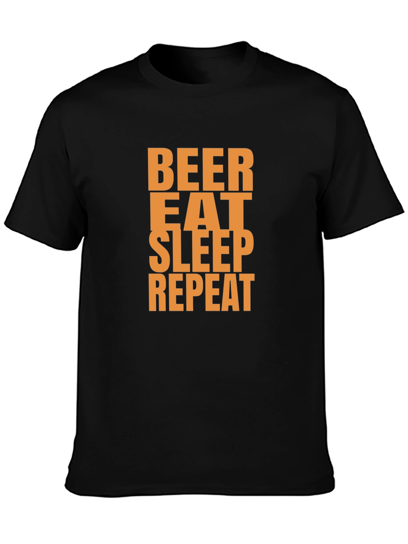 Beer Eat Sleep Repeat Graphic Tee - Black