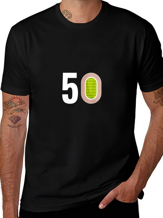 Track & Field 50th Birthday Black T-Shirt