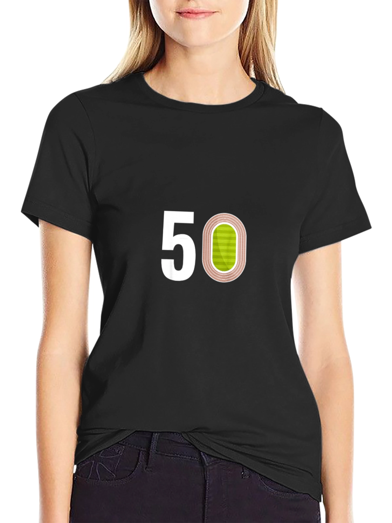 Track & Field 50th Birthday Black T-Shirt