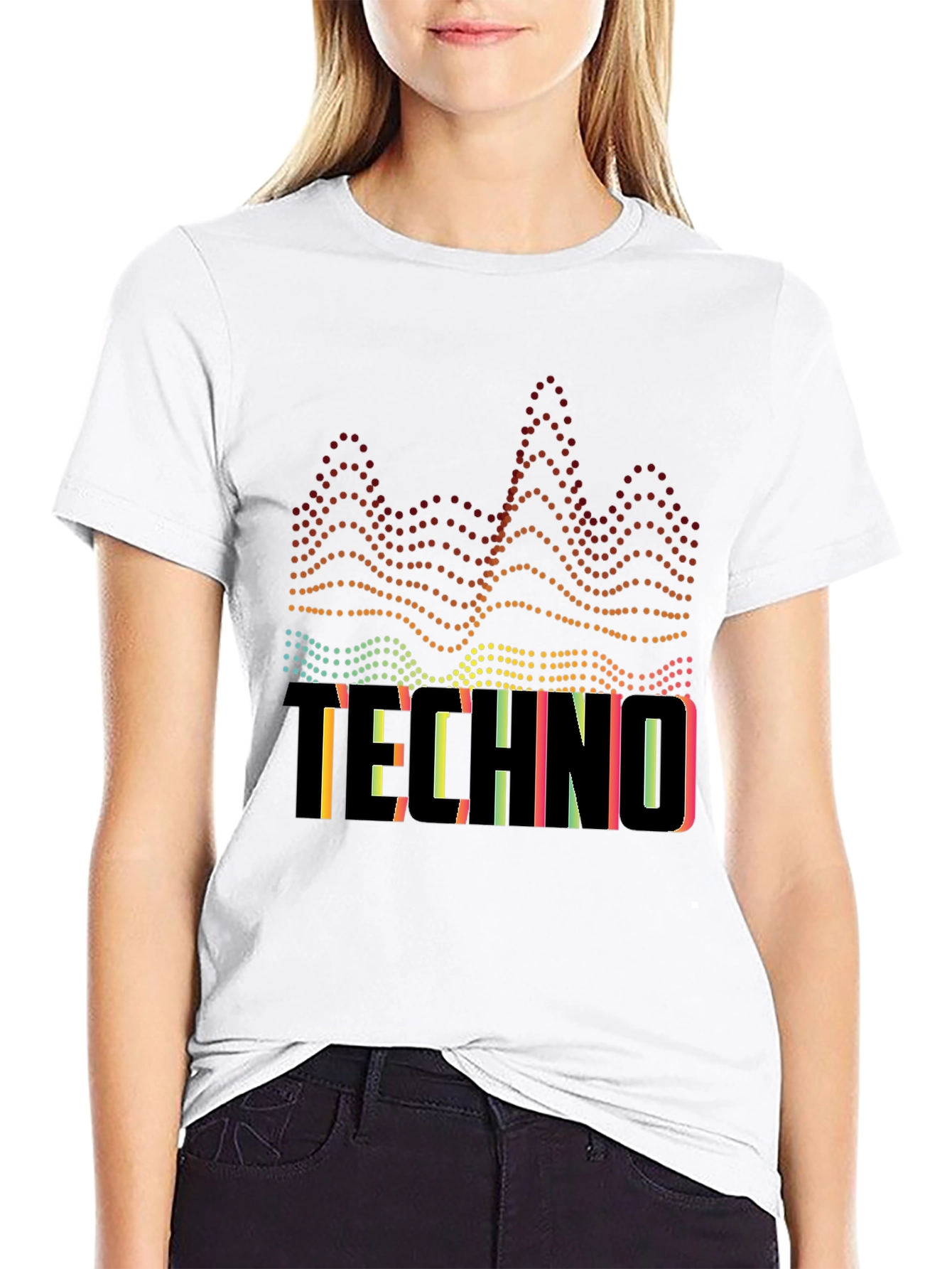 Techno Music Graphic Black T-Shirt