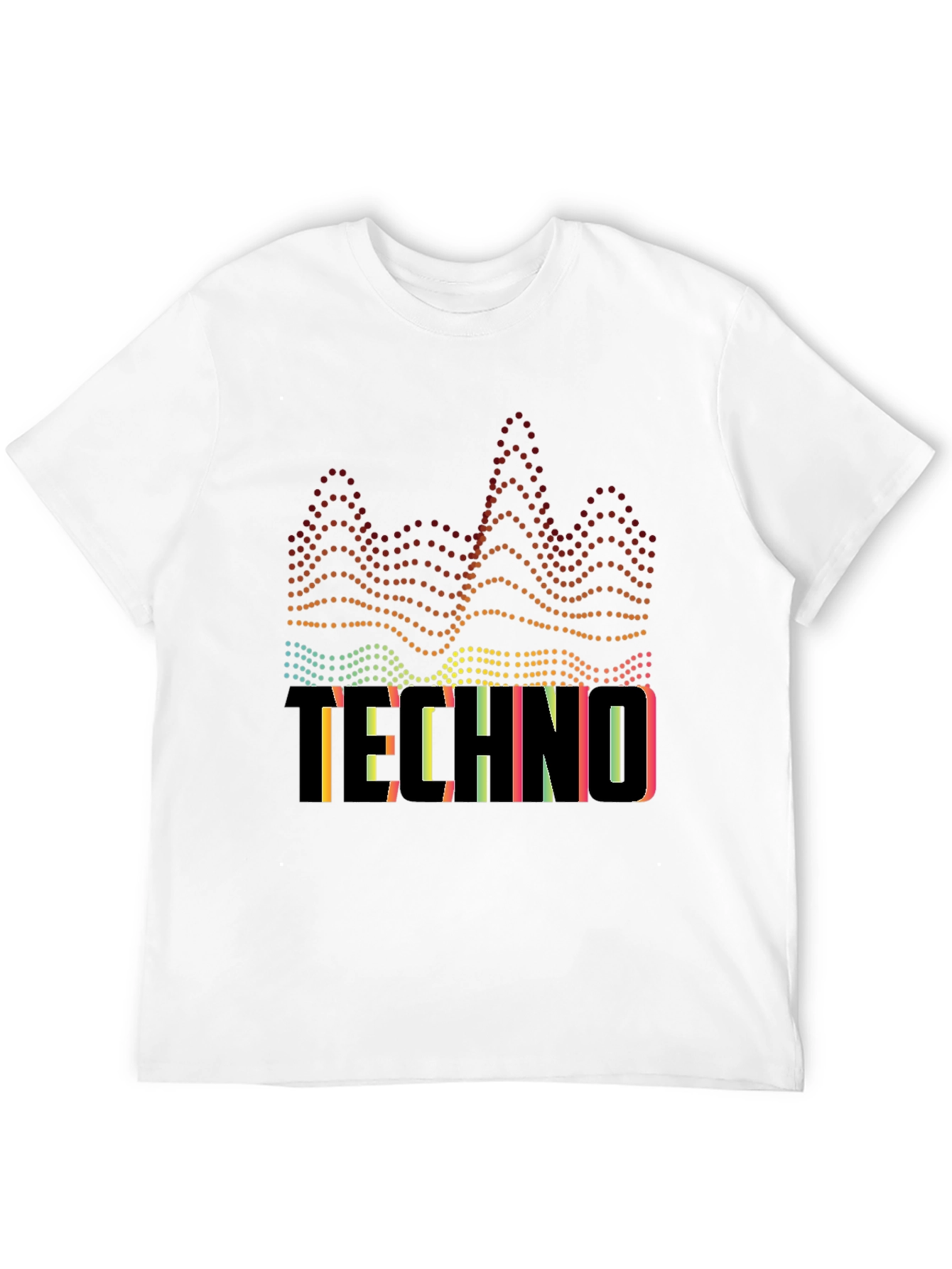 Techno Music Graphic Black T-Shirt
