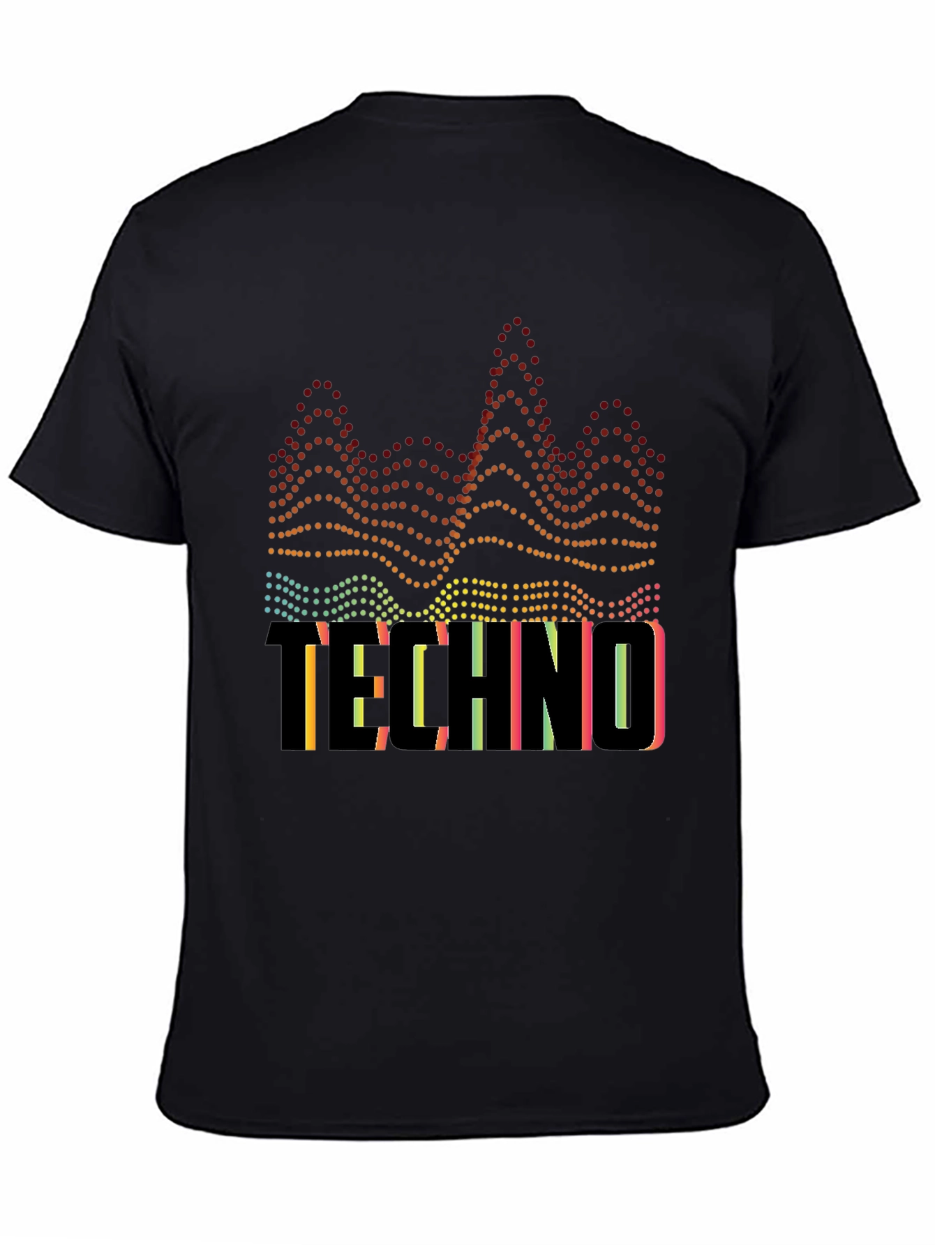 Techno Music Graphic Black T-Shirt