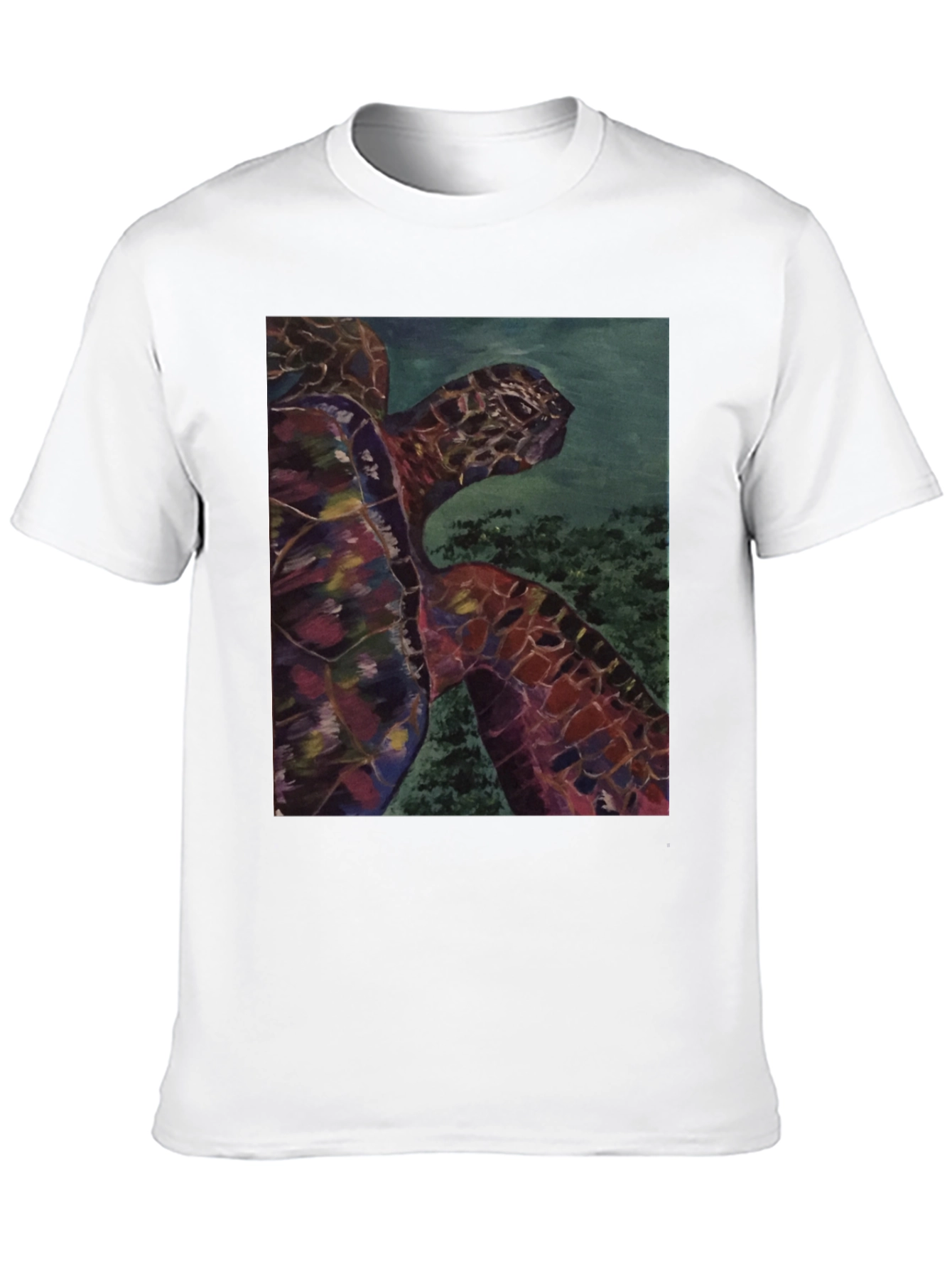 Sea Turtle Graphic Tee - Black Cotton Casual Shirt