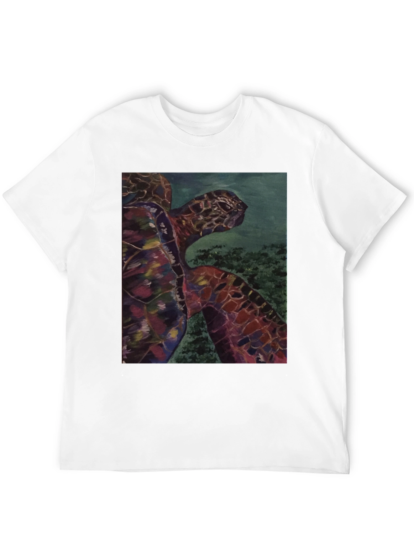 Sea Turtle Graphic Tee - Black Cotton Casual Shirt