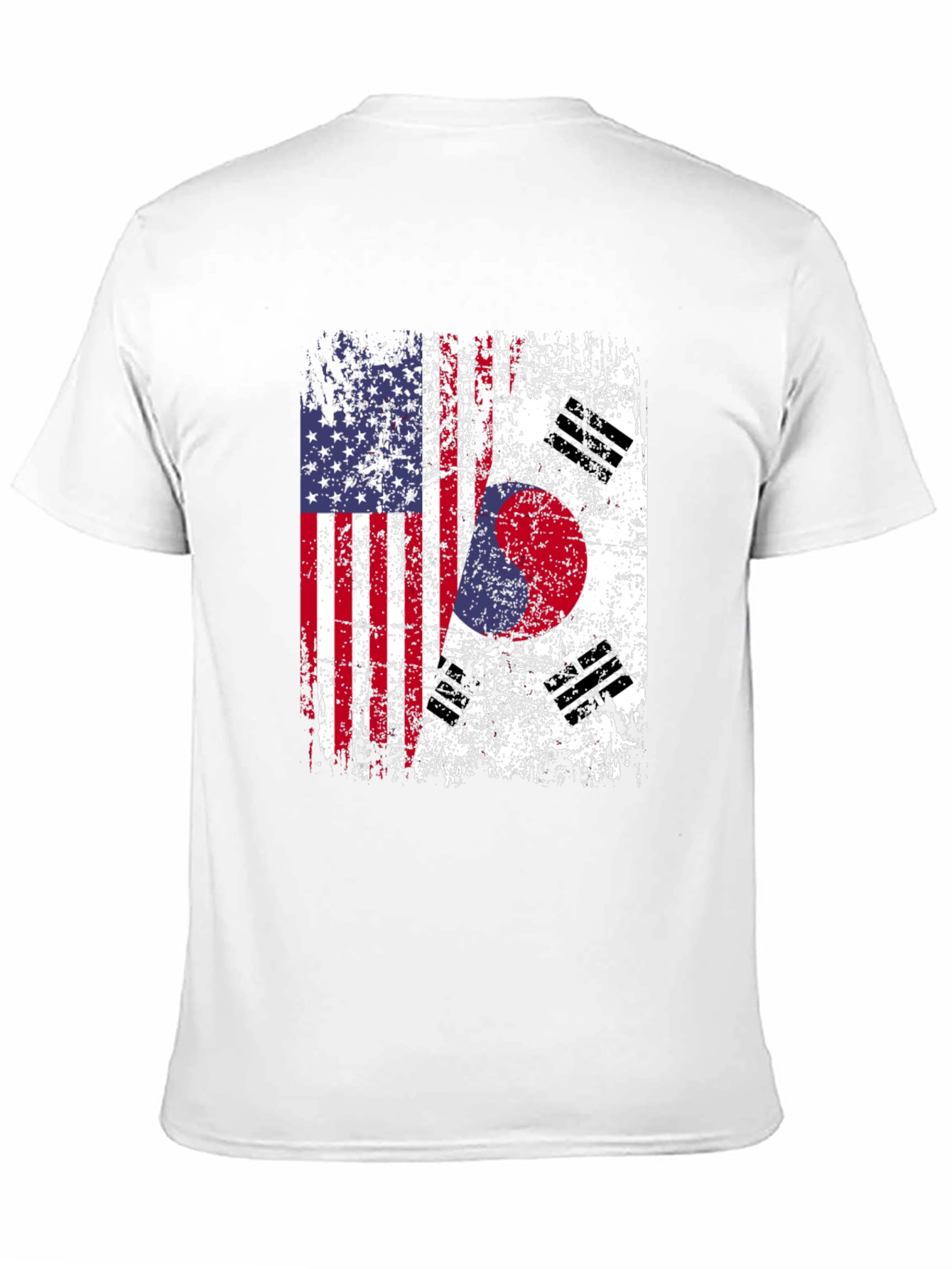 US South Korean Flag Graphic T-Shirt