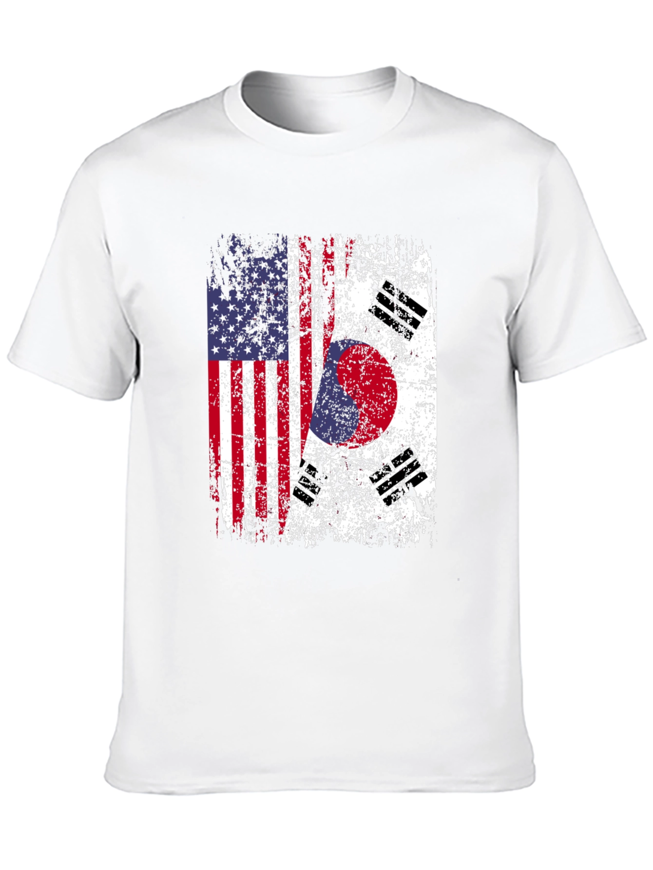 US South Korean Flag Graphic T-Shirt