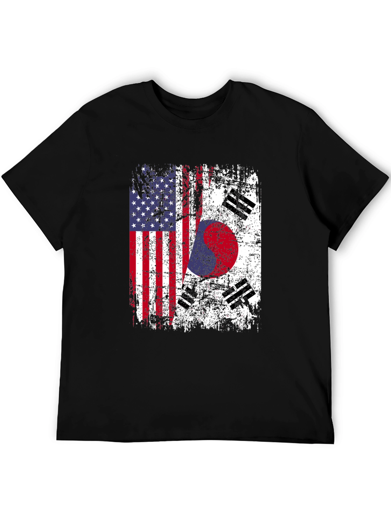 US South Korean Flag Graphic T-Shirt