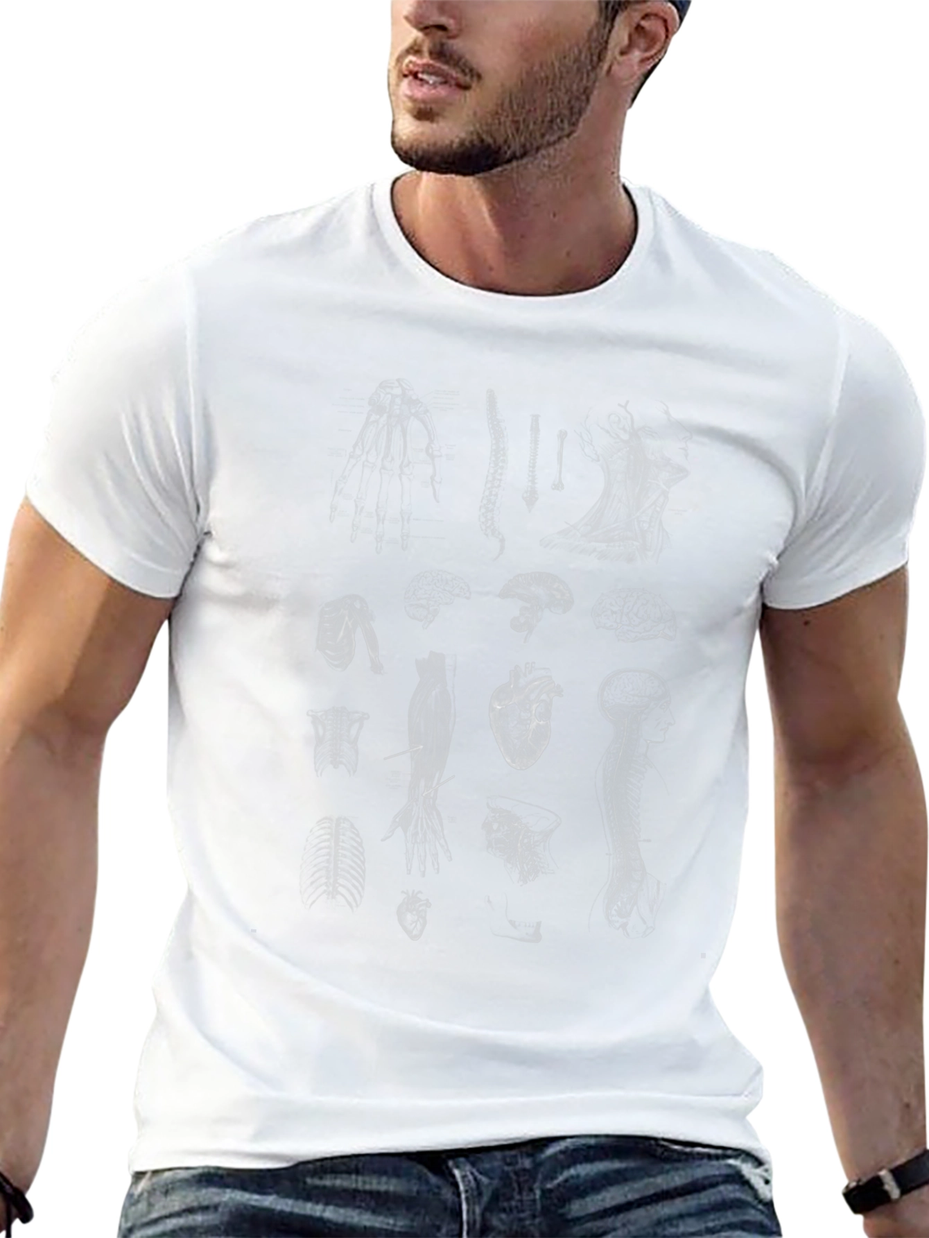Anatomical Print Tee - Black Graphic T-Shirt