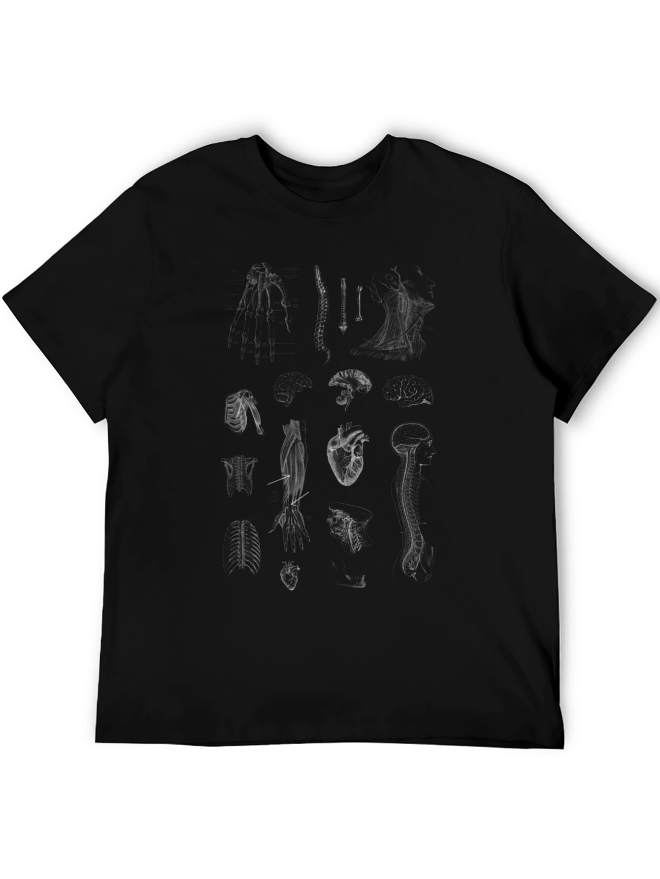 Anatomical Print Tee - Black Graphic T-Shirt