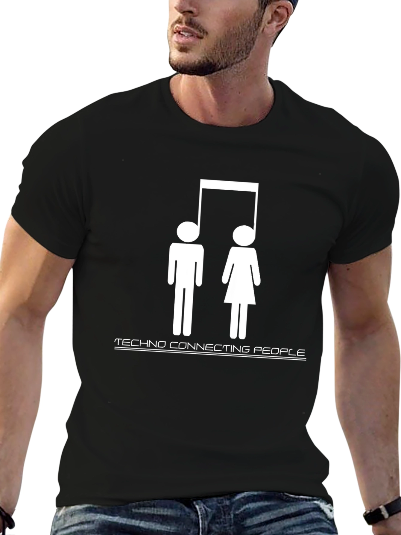Techno Music Connecting People Graphic T-Shirt