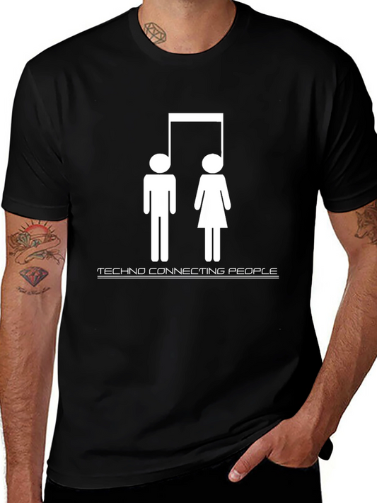 Techno Music Connecting People Graphic T-Shirt