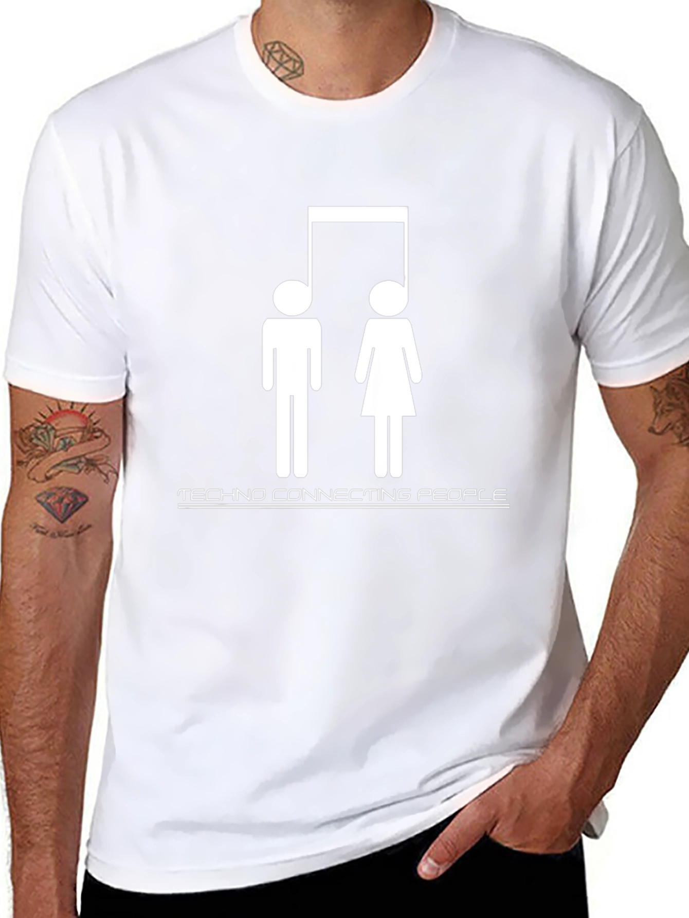 Techno Music Connecting People Graphic T-Shirt