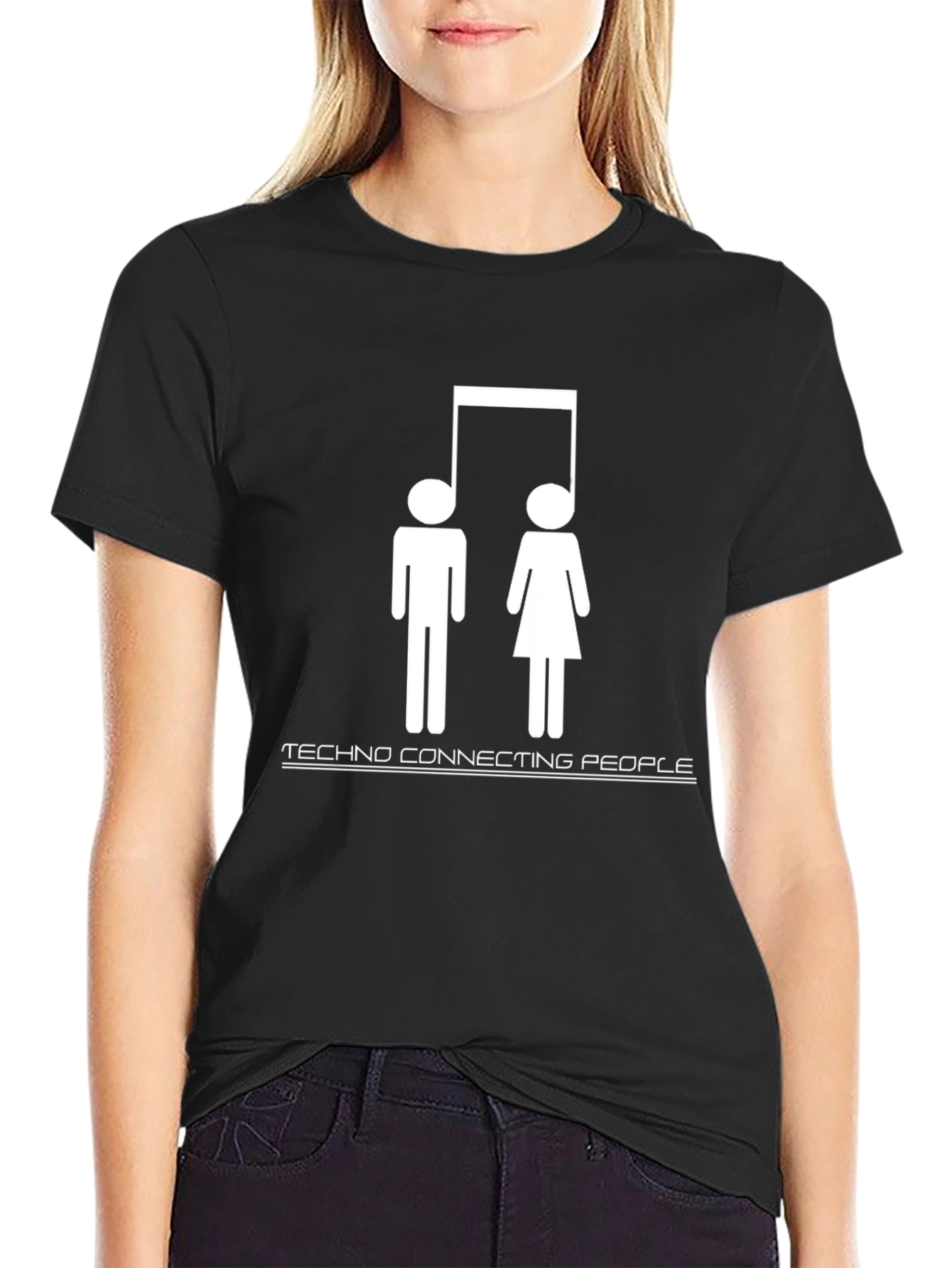 Techno Music Connecting People Graphic T-Shirt