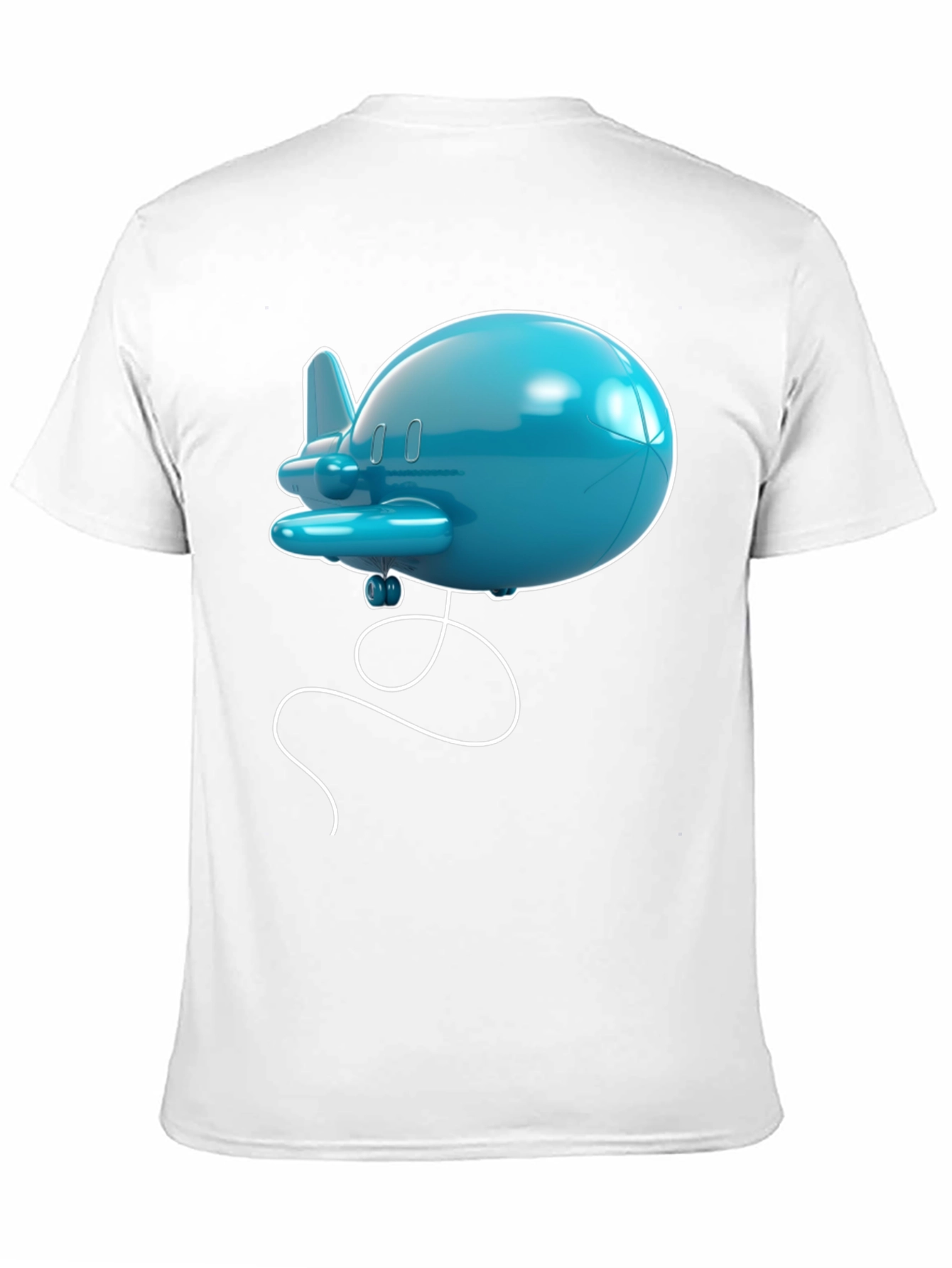 Cartoon Airplane Graphic Tee - Black T-Shirt