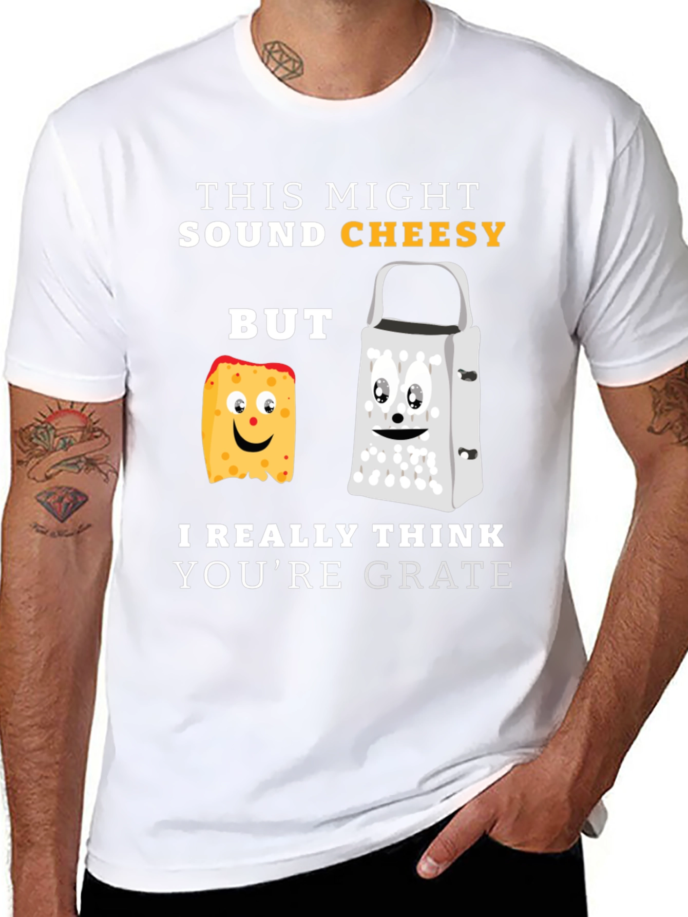 Cheesy Puns T-Shirt - Youre Grate Humor Tee