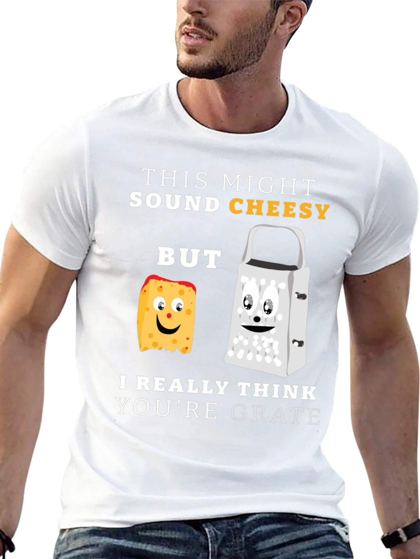 Cheesy Puns T-Shirt - Youre Grate Humor Tee