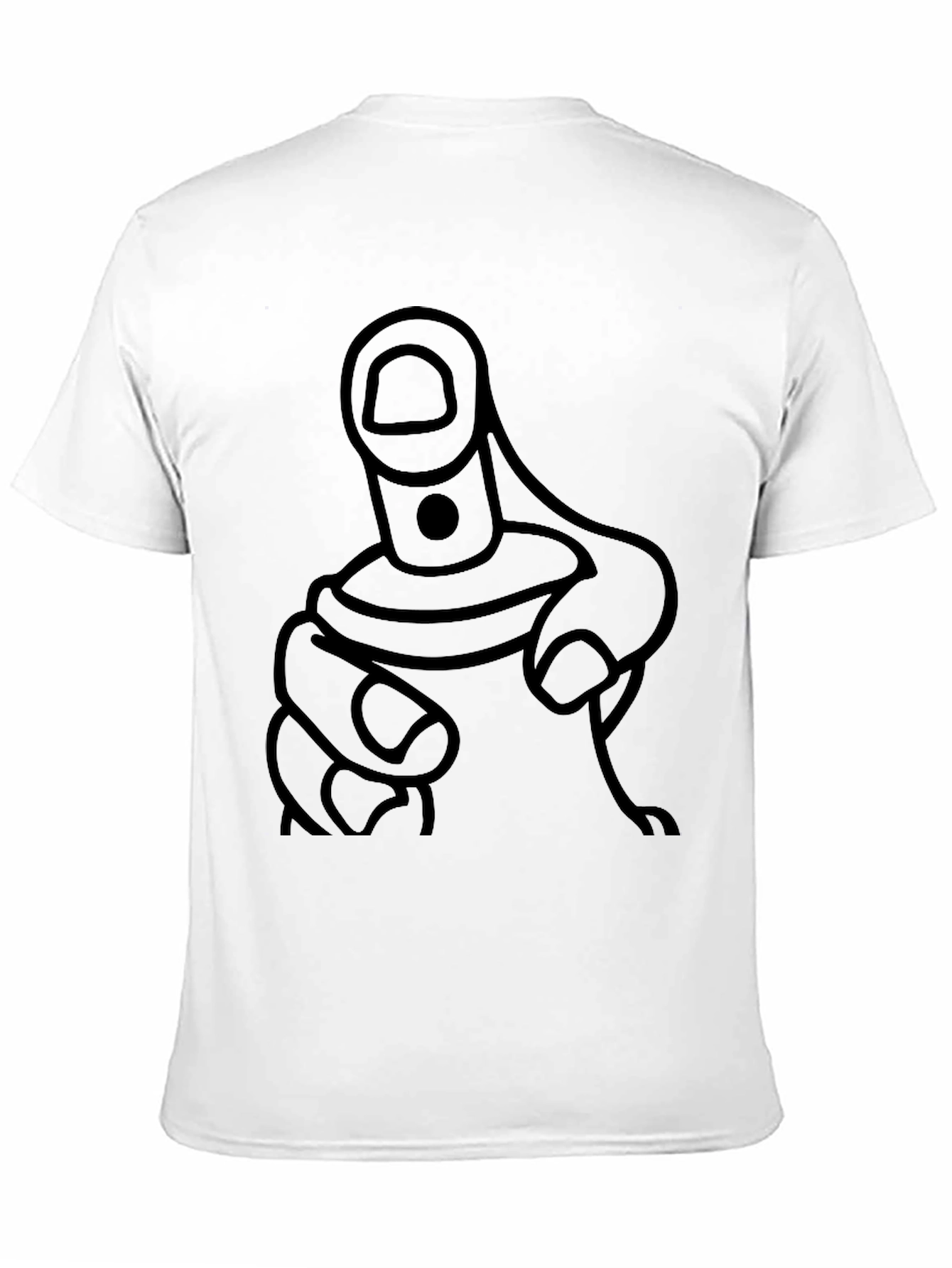 Bold Pointing Finger Graphic Tee - Black