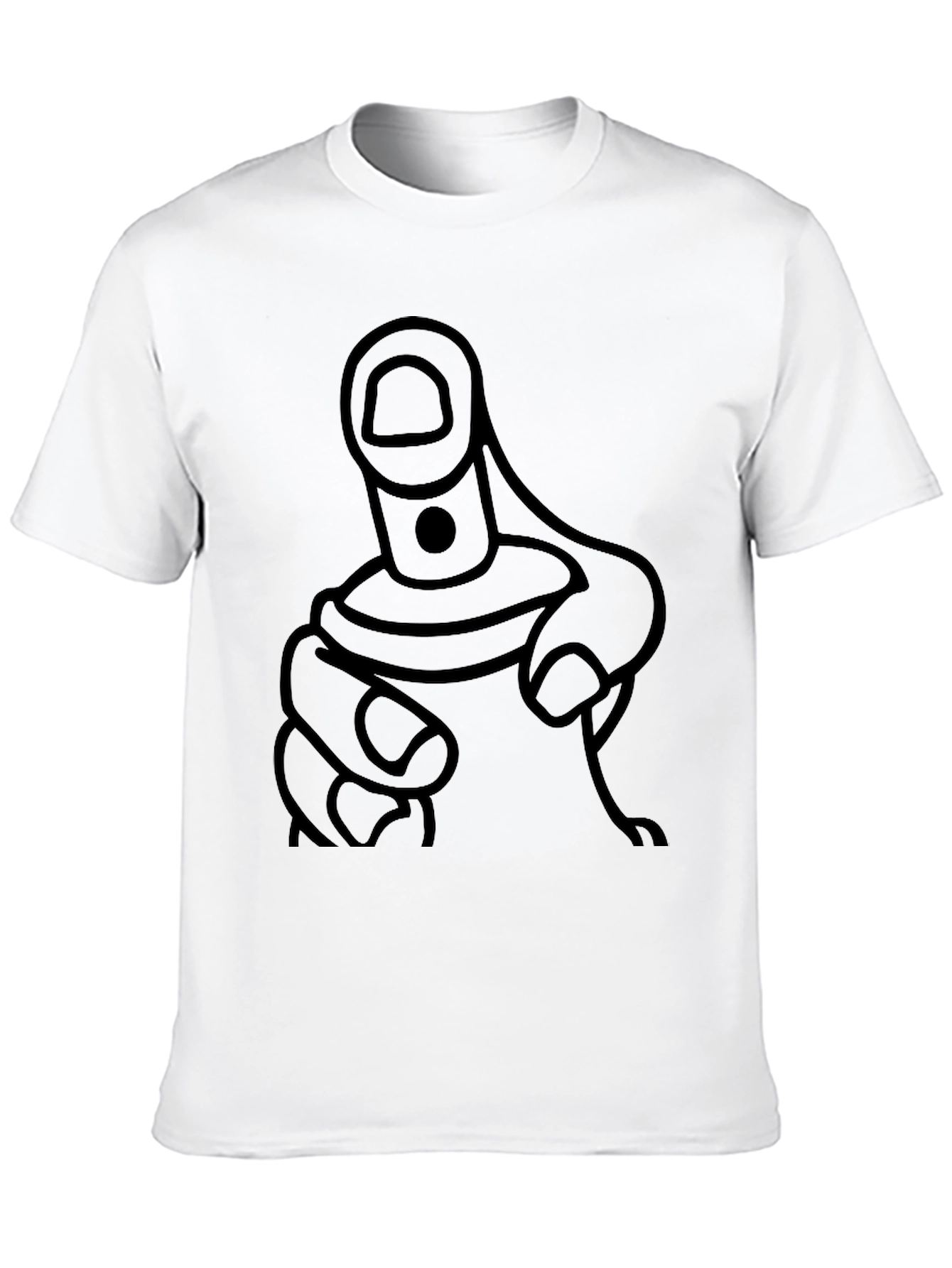 Bold Pointing Finger Graphic Tee - Black