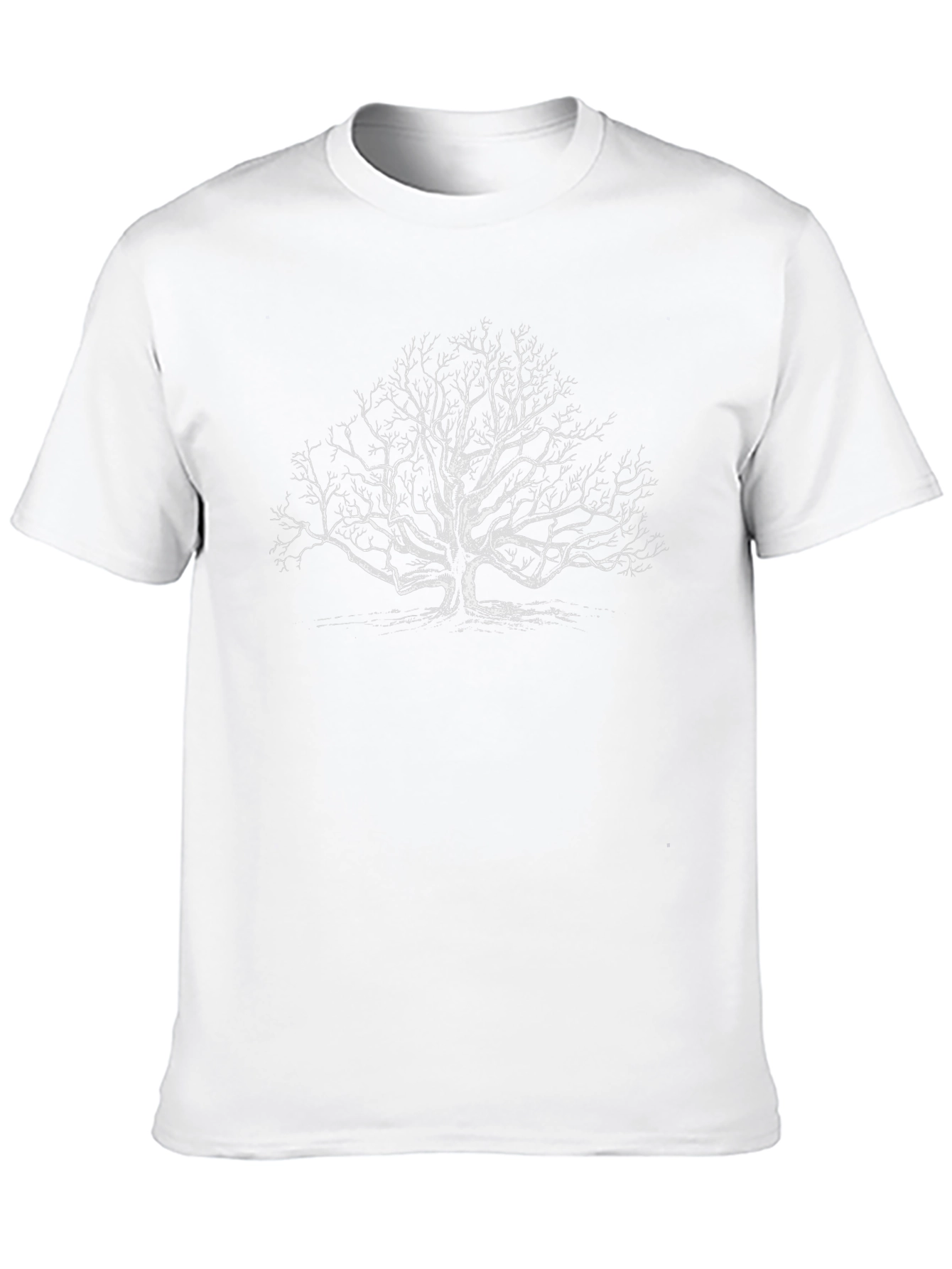 Bare Tree Graphic Tee - Black Cotton Blend