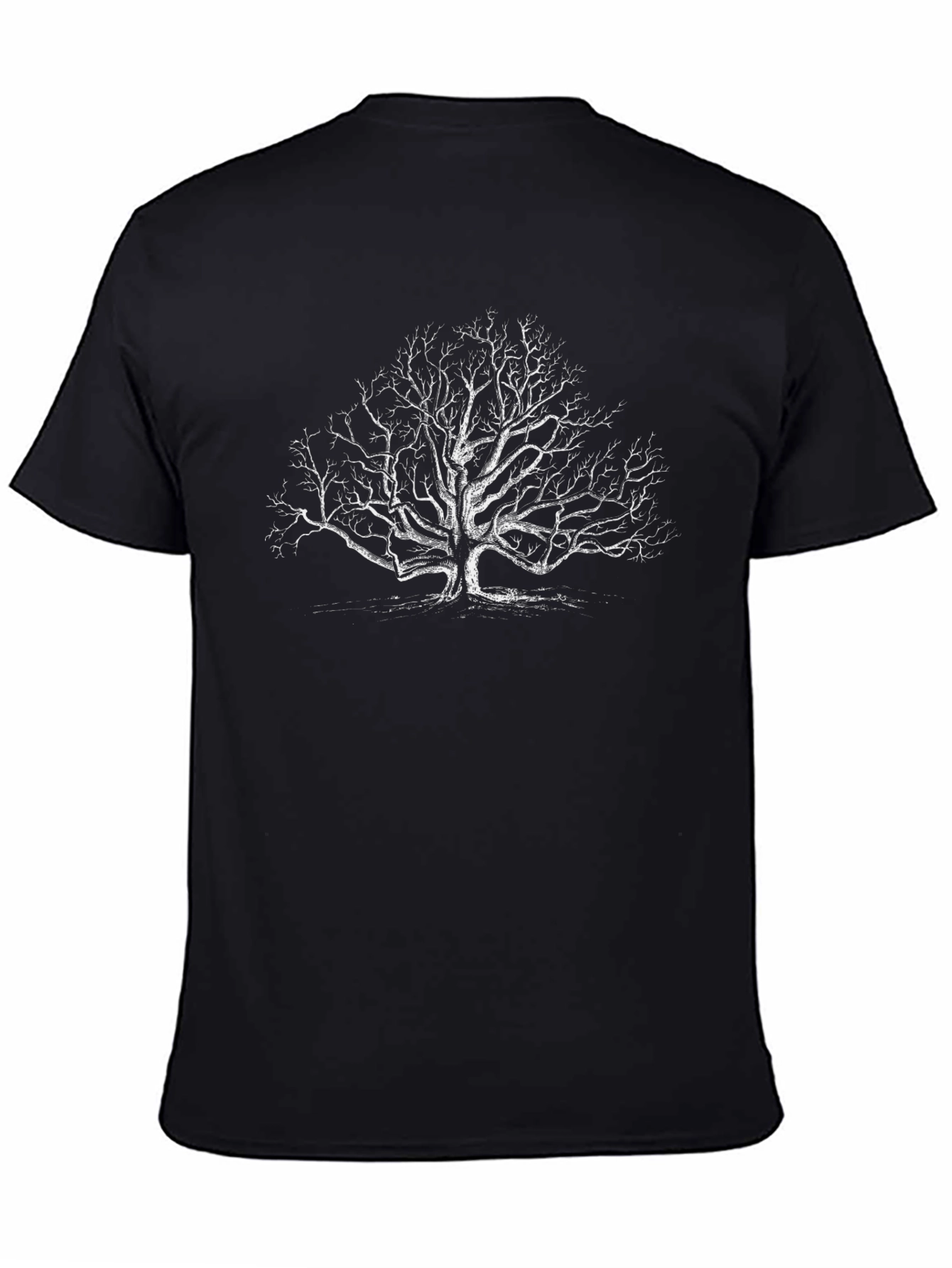Bare Tree Graphic Tee - Black Cotton Blend