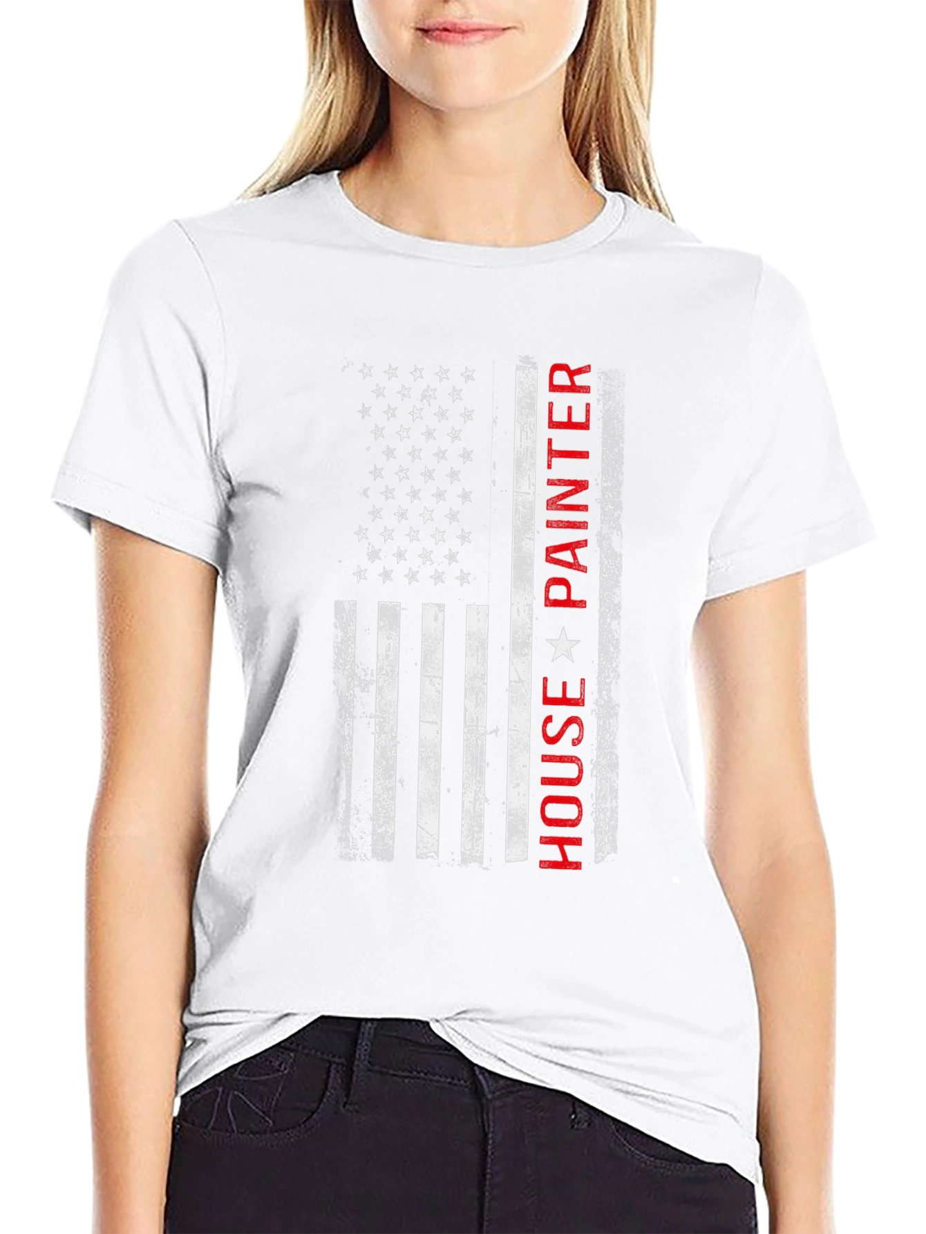 American Flag House Painter T-Shirt