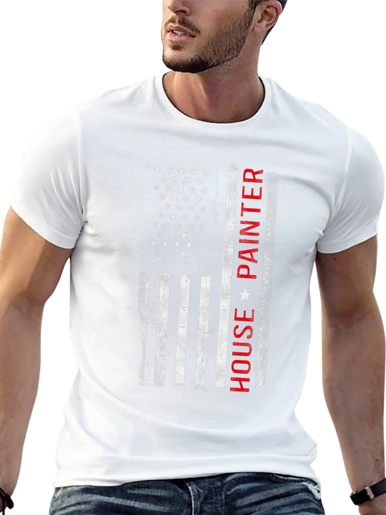 American Flag House Painter T-Shirt