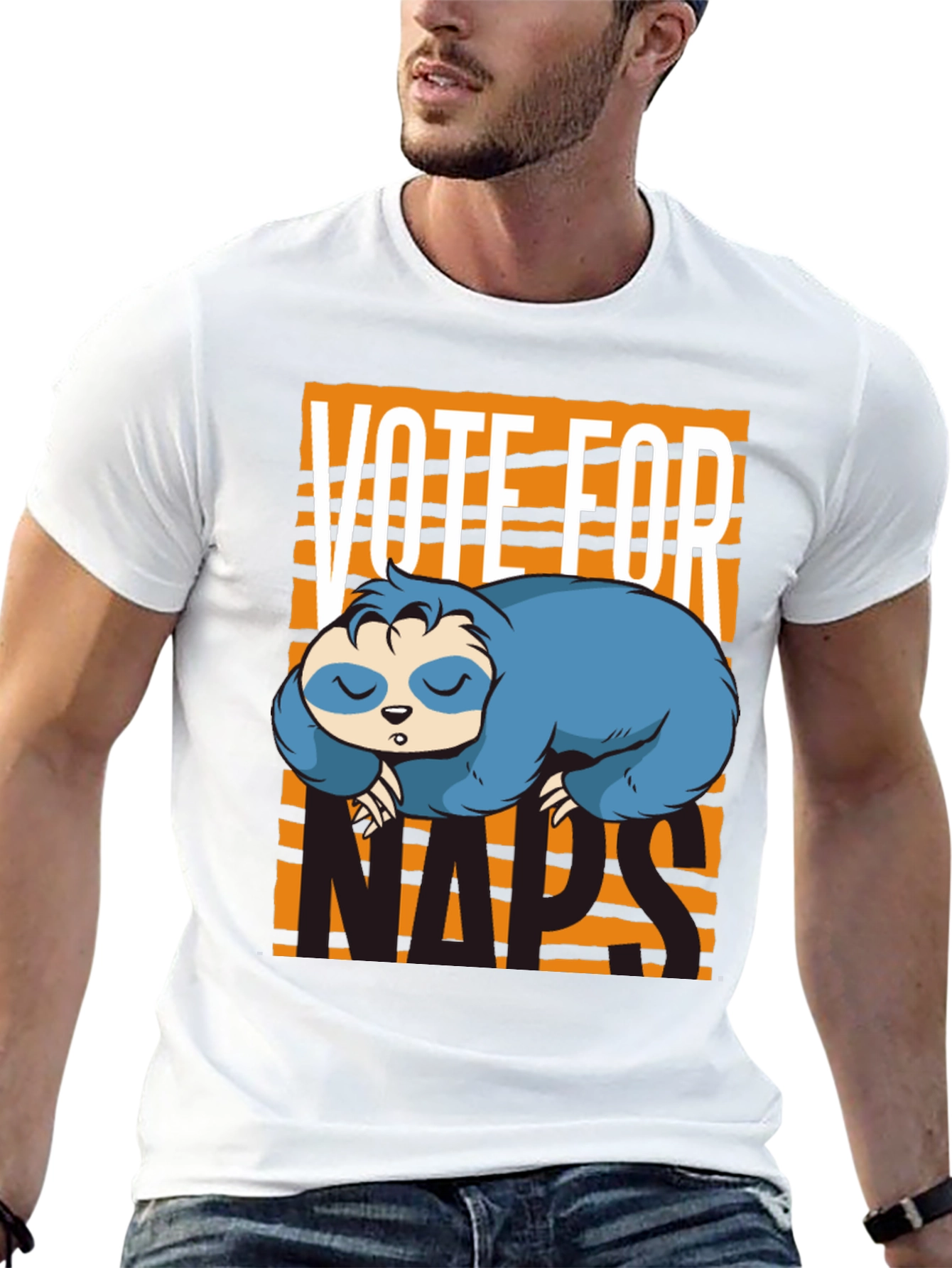 Vote For Naps Sloth Graphic Tee