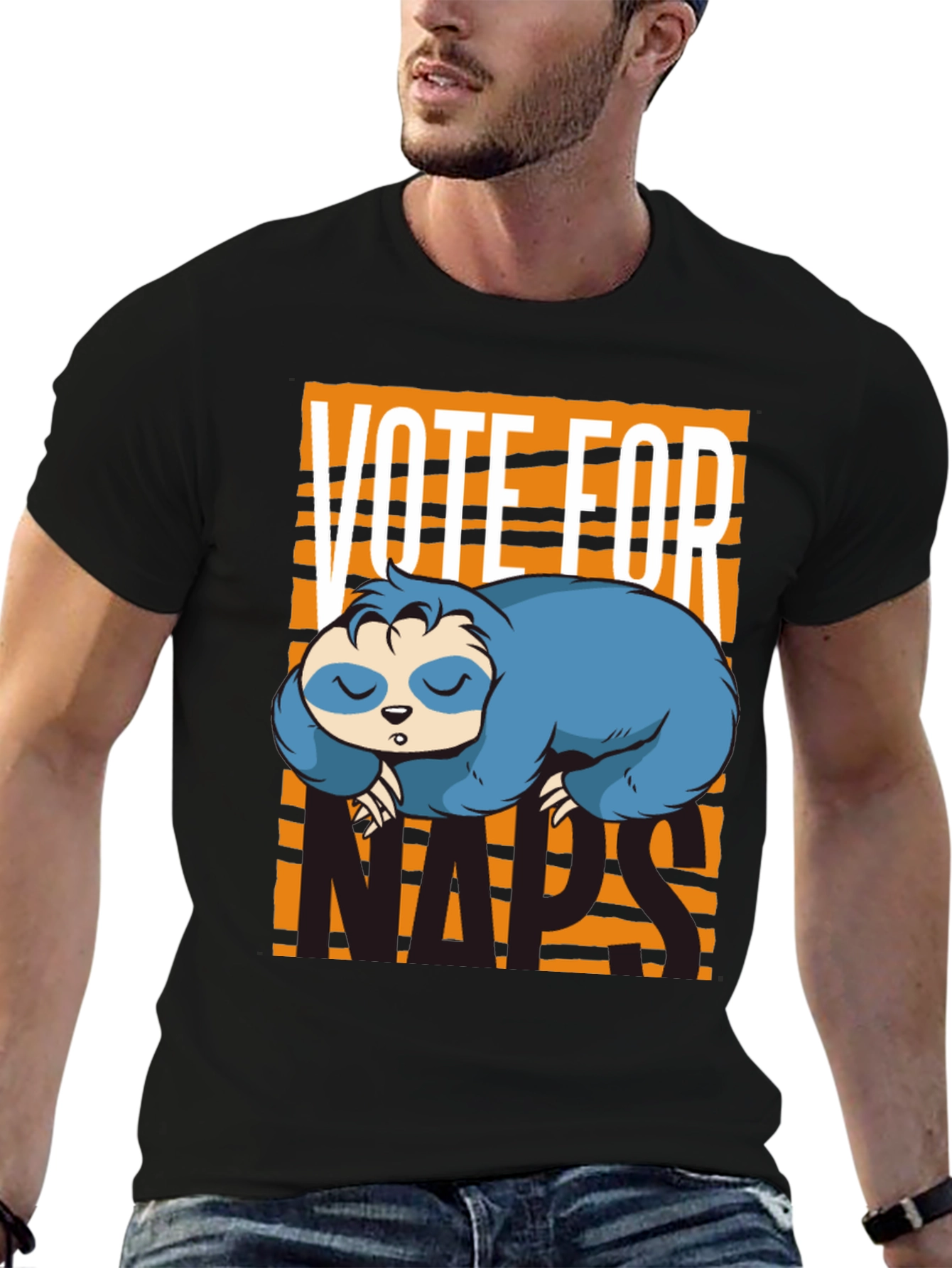 Vote For Naps Sloth Graphic Tee