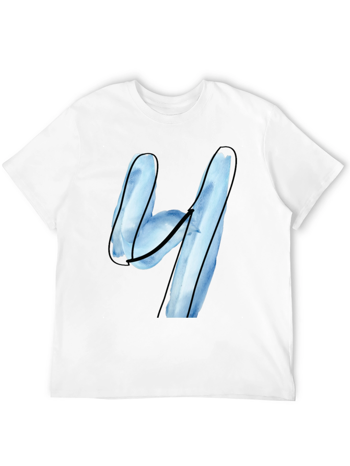 Abstract Number Four Graphic T-Shirt