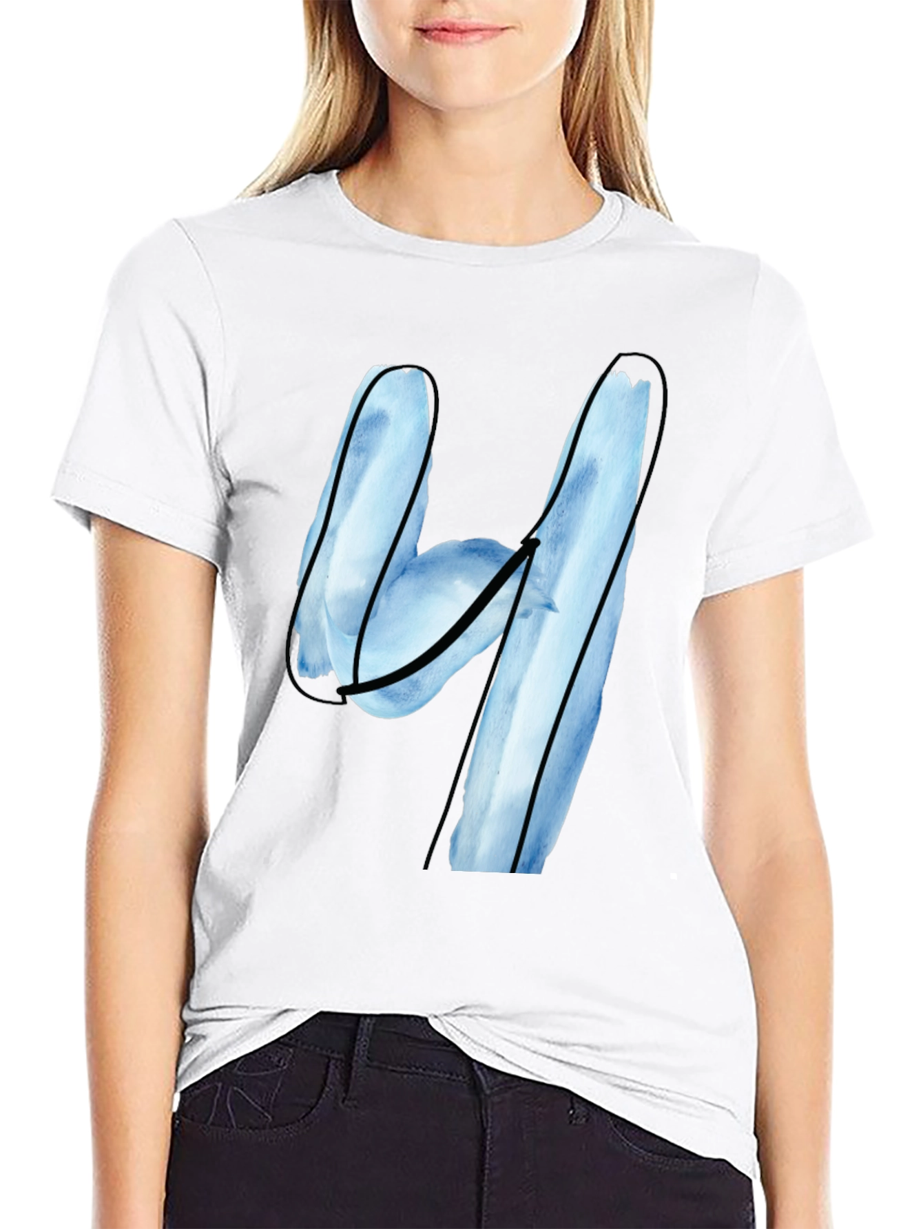 Abstract Number Four Graphic T-Shirt