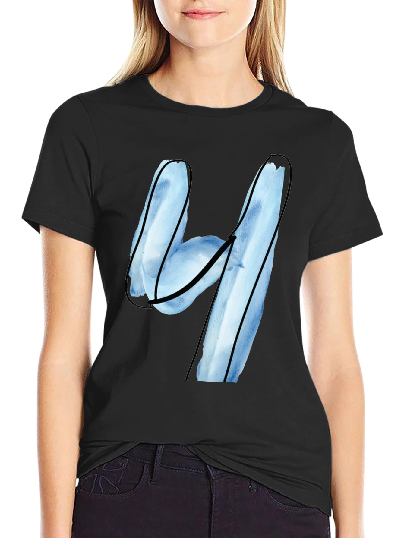 Abstract Number Four Graphic T-Shirt