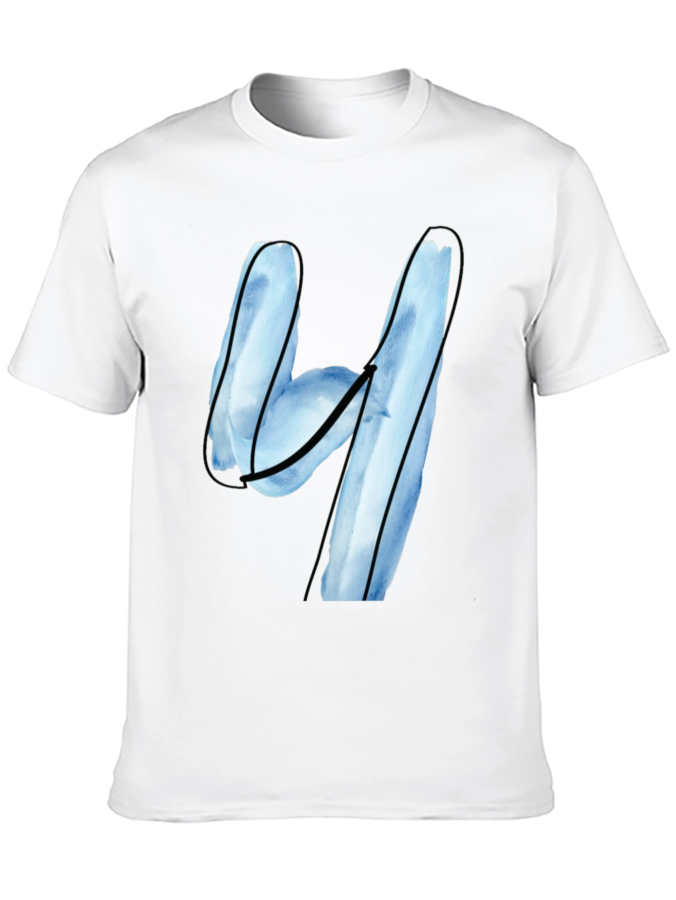 Abstract Number Four Graphic T-Shirt