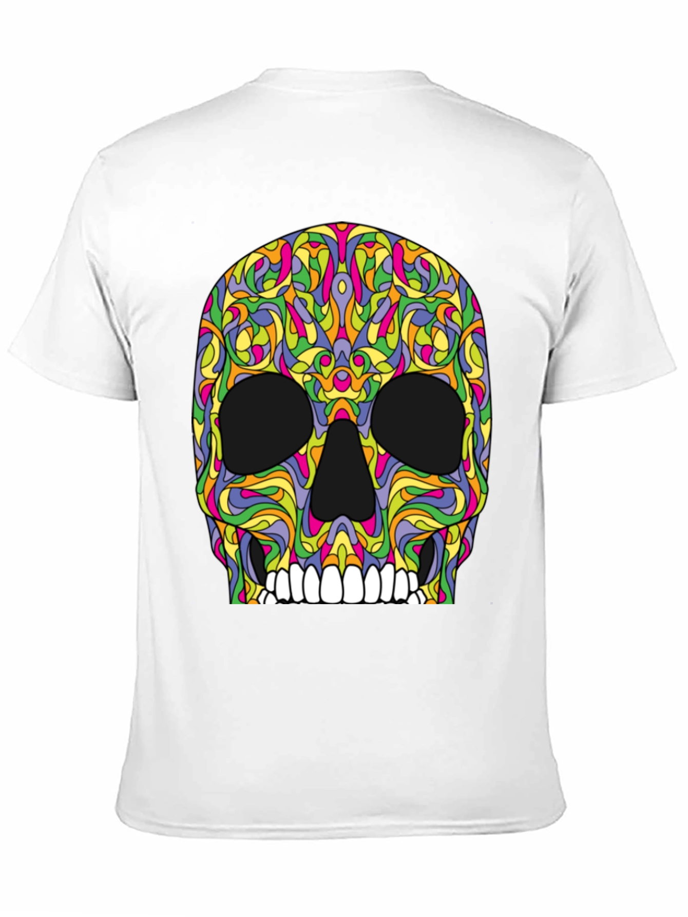 Psychedelic Skull T-Shirt - Black Graphic Tee