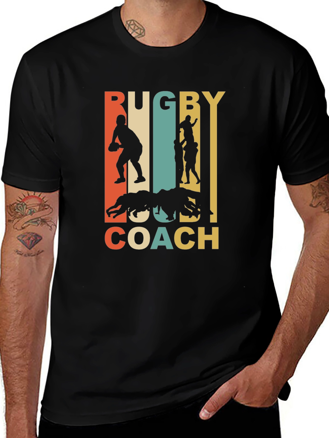 Rugby Coach Retro Graphic T-Shirt