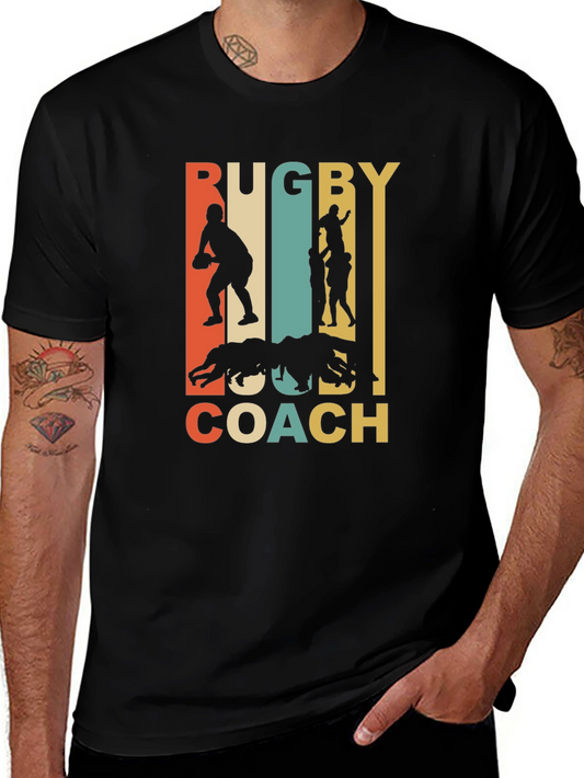 Rugby Coach Retro Graphic T-Shirt