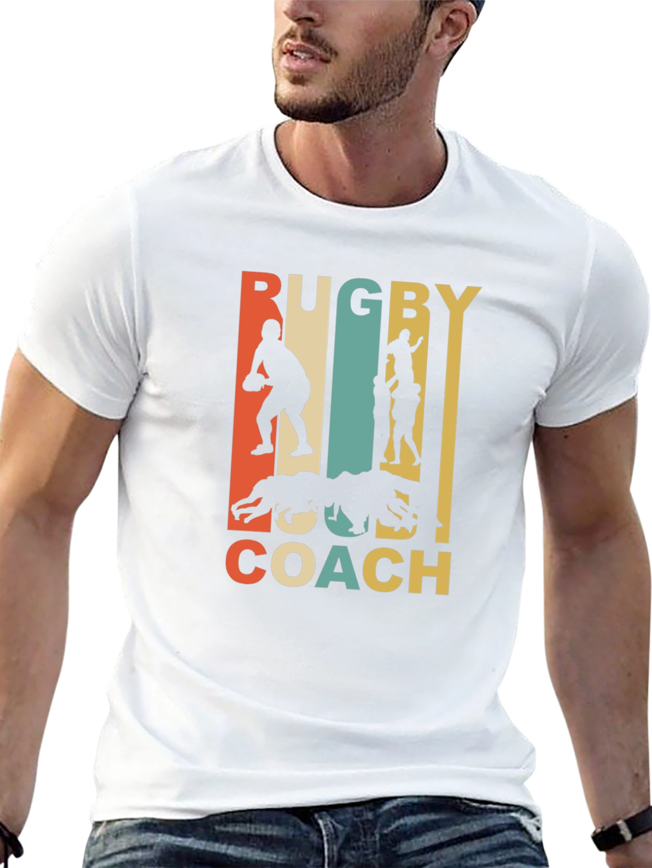 Rugby Coach Retro Graphic T-Shirt