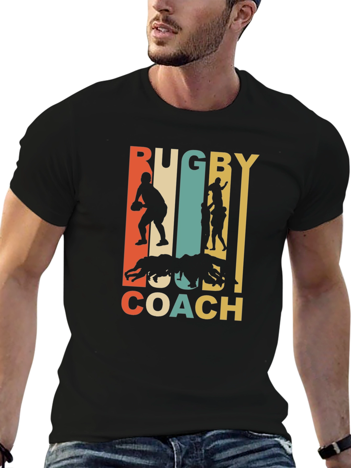 Rugby Coach Retro Graphic T-Shirt