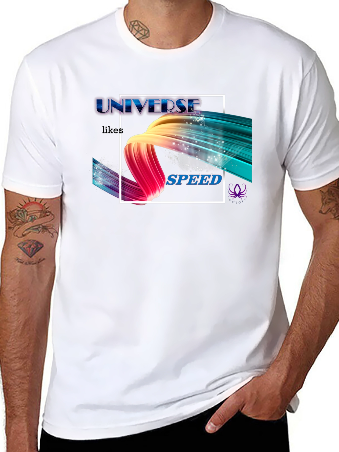 Universe Speed Graphic Black T-Shirt