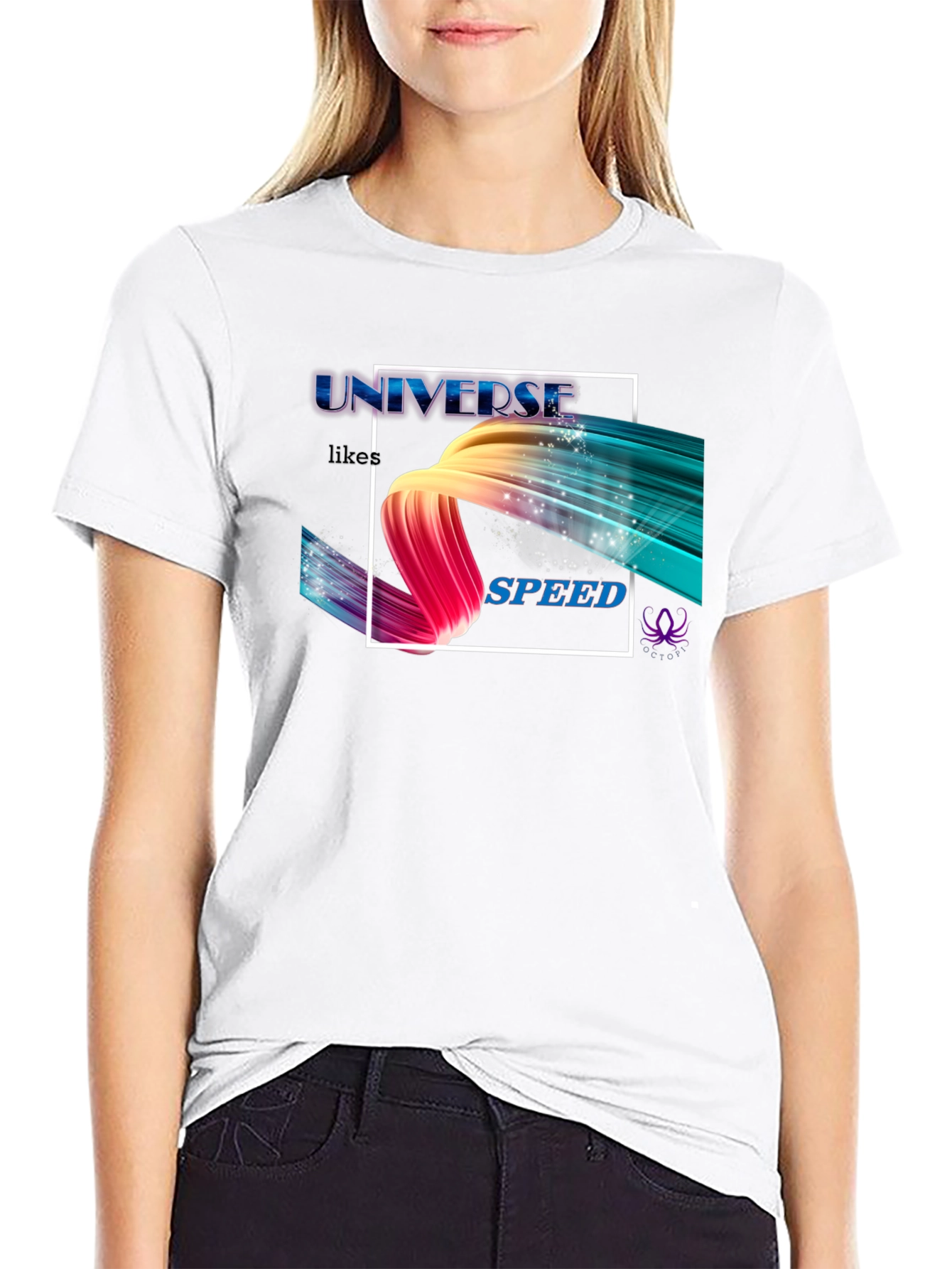 Universe Speed Graphic Black T-Shirt