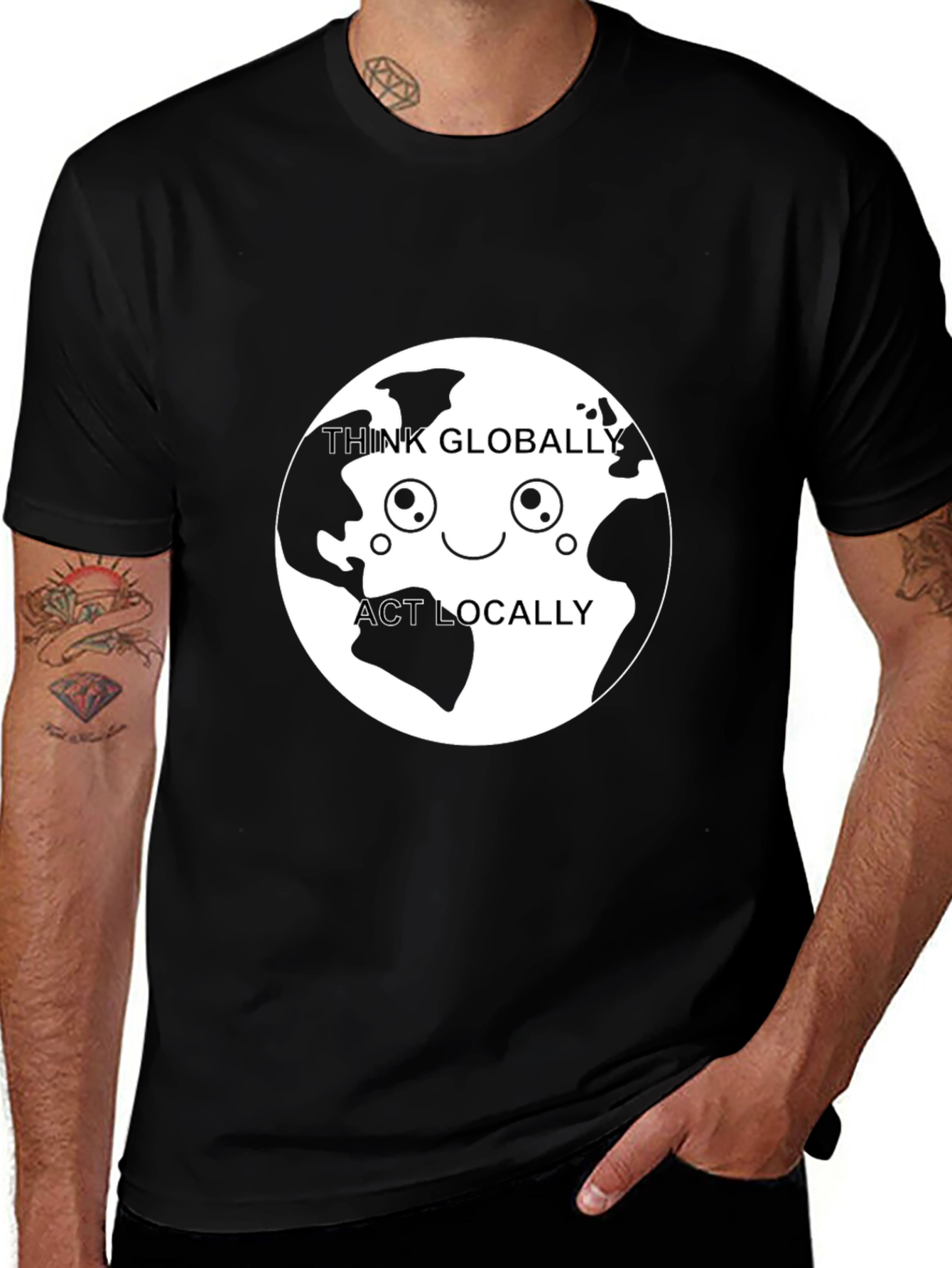 Think Globally Act Locally Graphic Tee