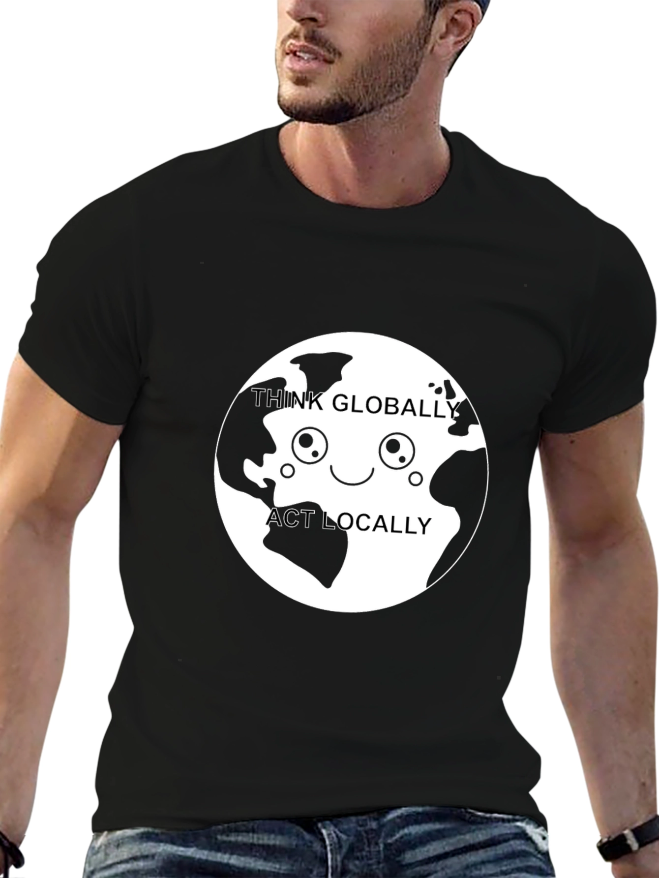 Think Globally Act Locally Graphic Tee