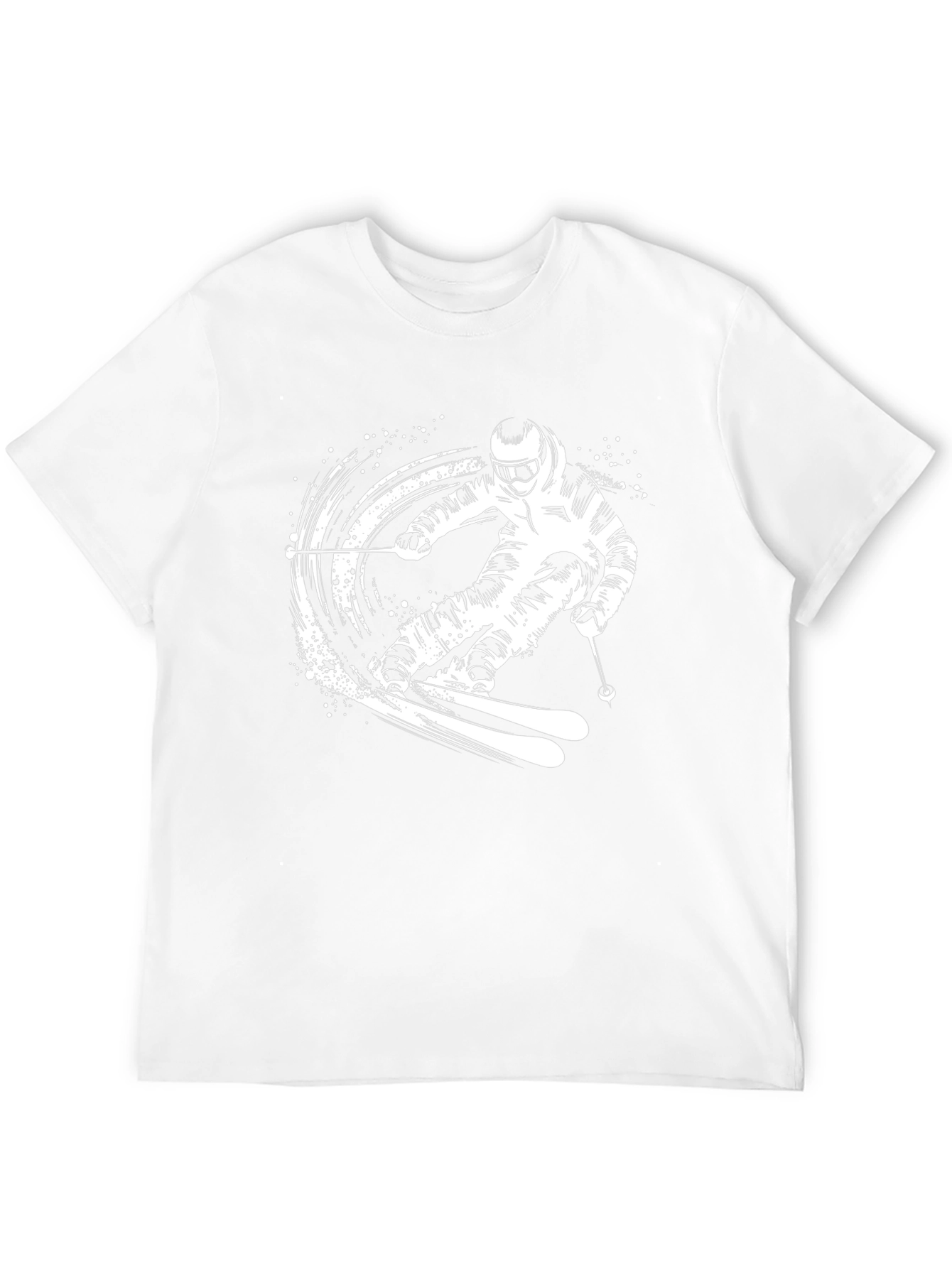 Skiing T-Shirt | Black Graphic Tee